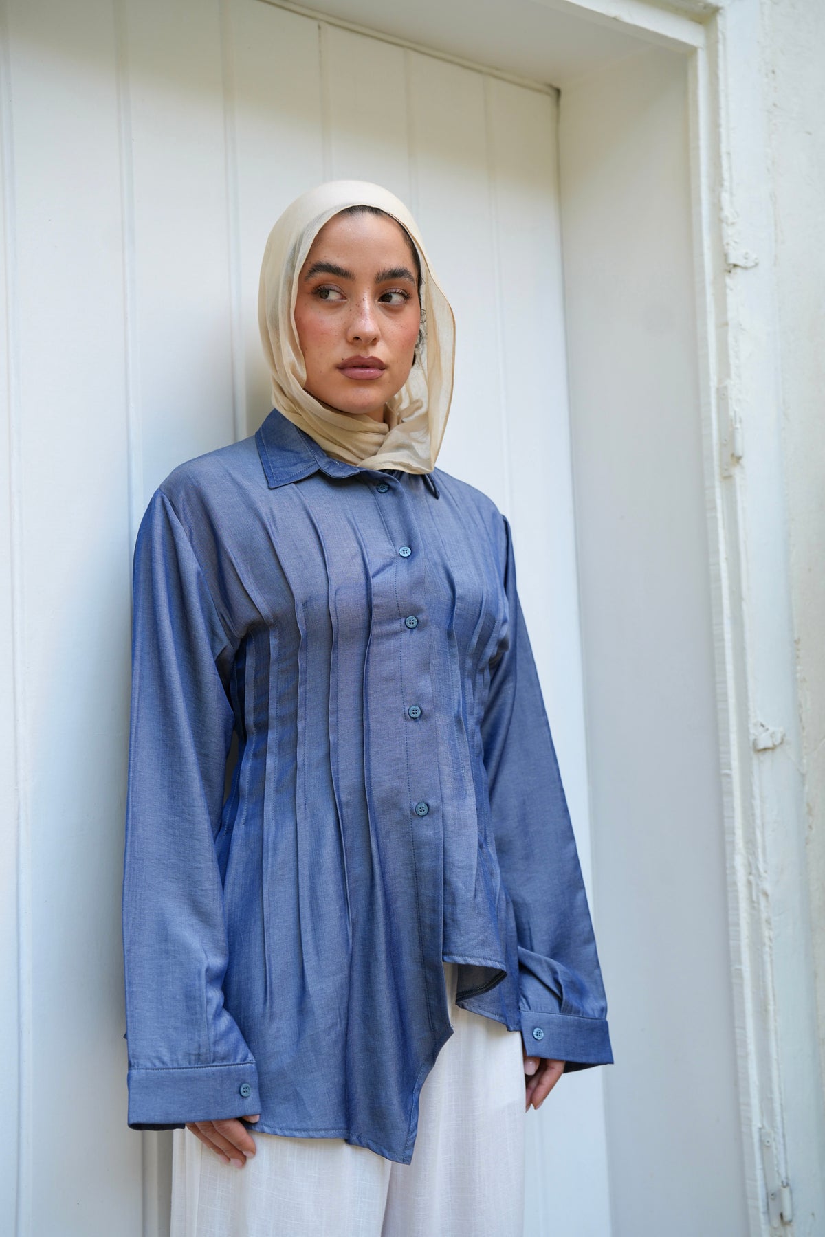 Dreamy Folds Shirt in Indigo