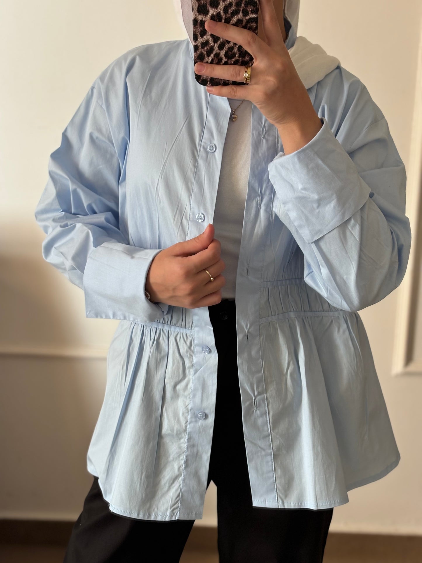 All day shirt in baby blue