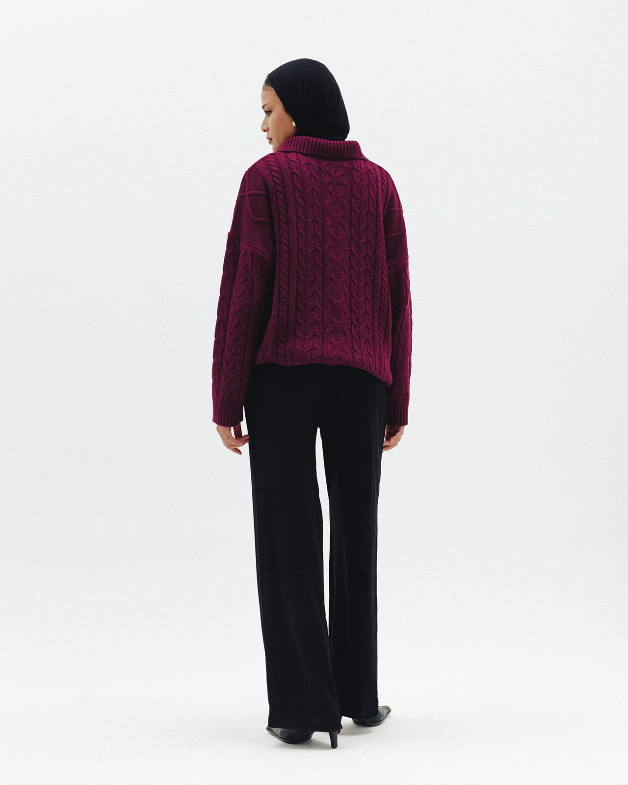 Knit Heaven Pullover in Raspberry