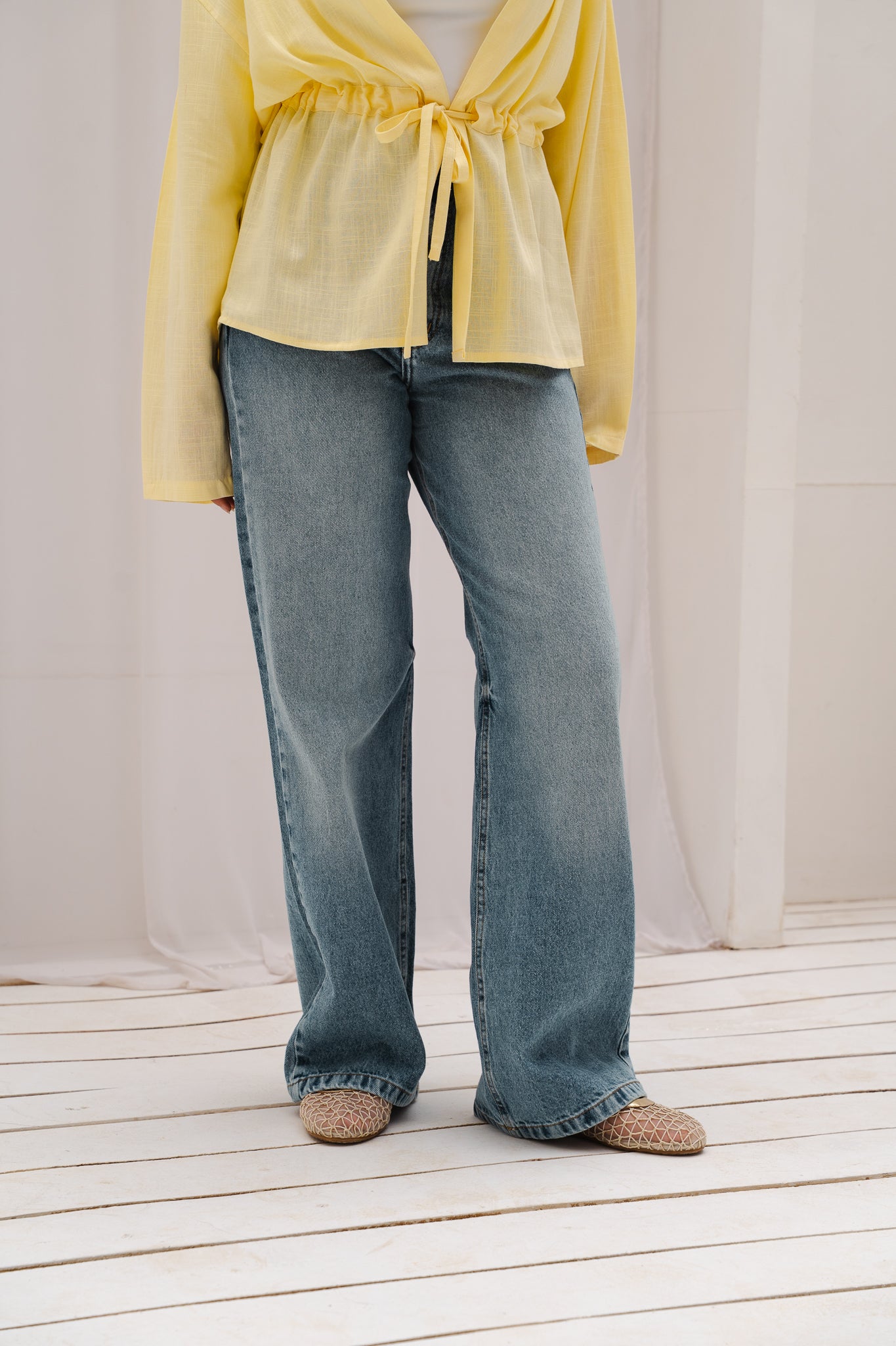 Daily Fit Denim Pants in Mid Blue