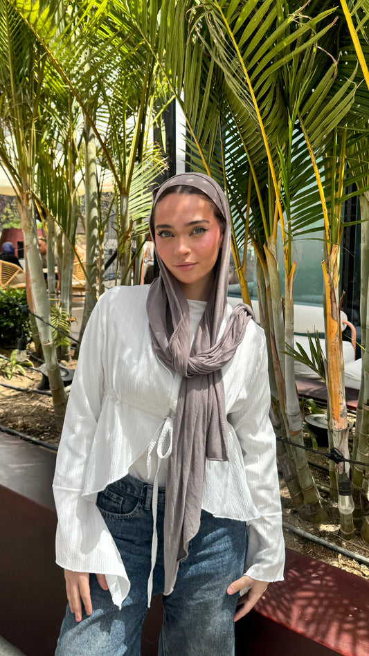 Short celine top in white