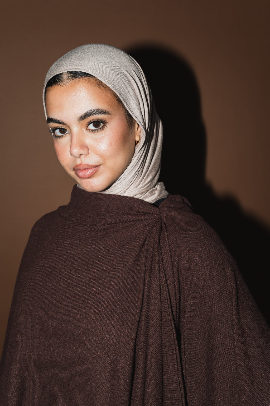 Studded Stardust Cape in Brown