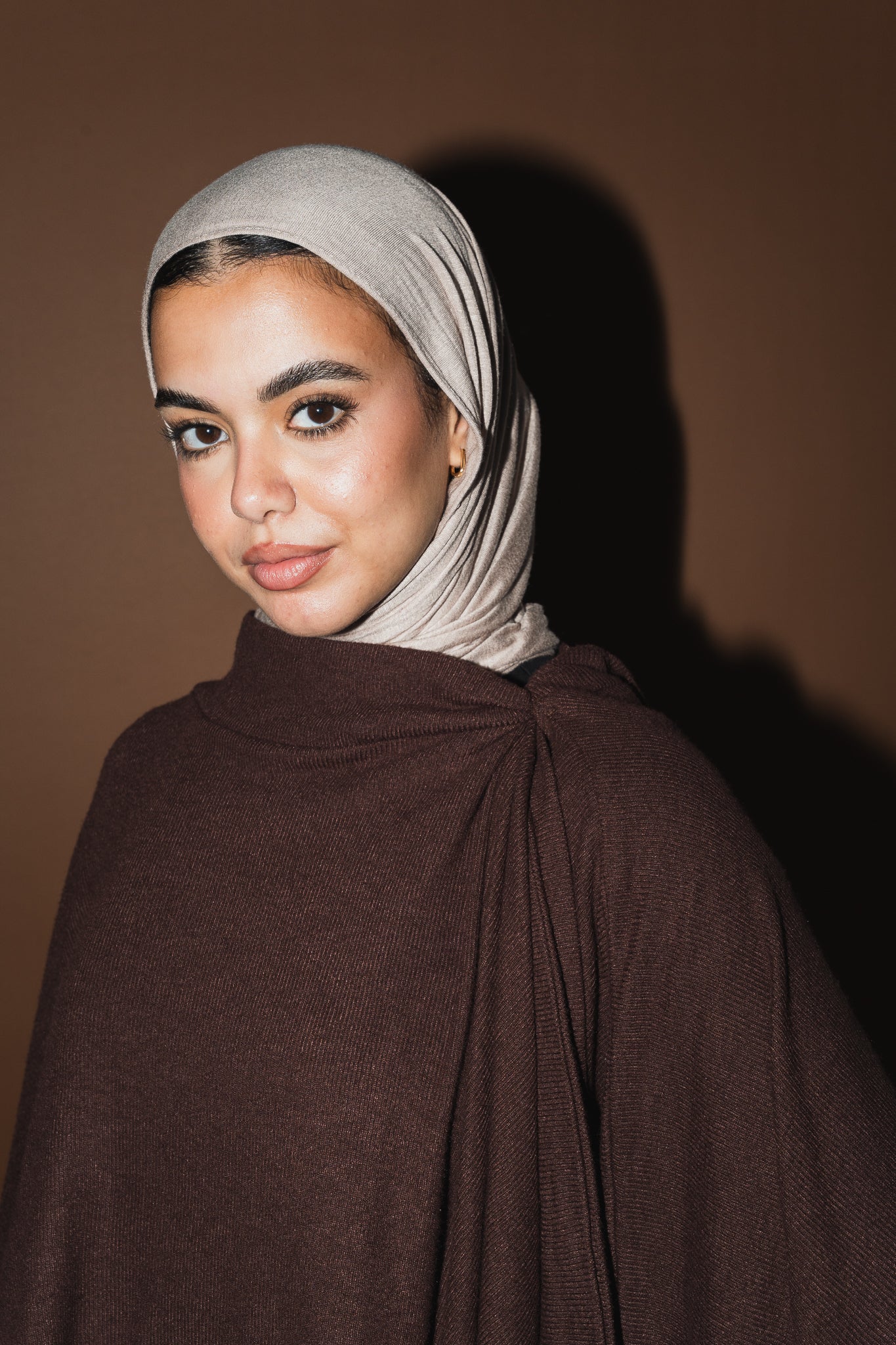 Studded Stardust Cape in Brown