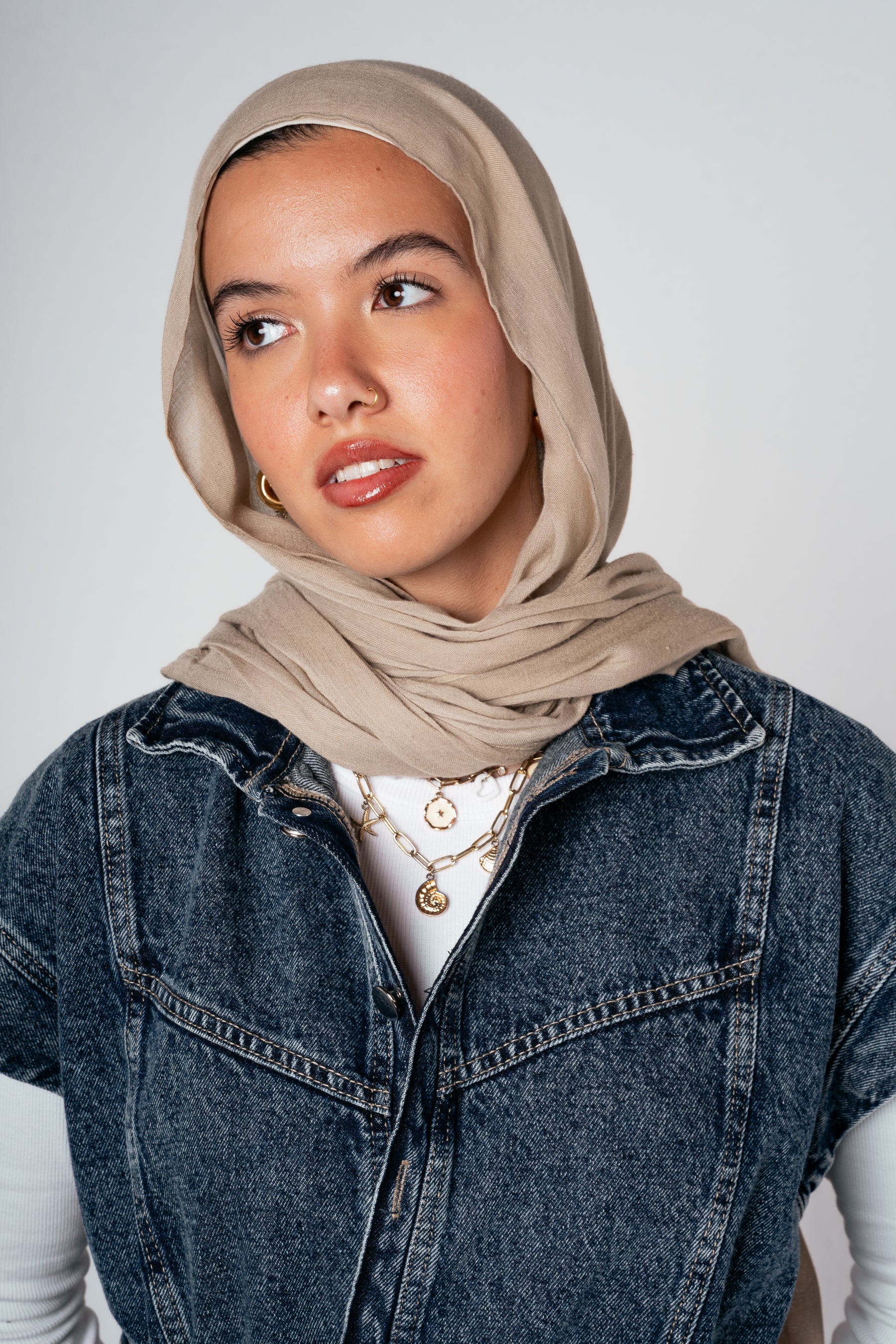 Denim Vest in Dark blue