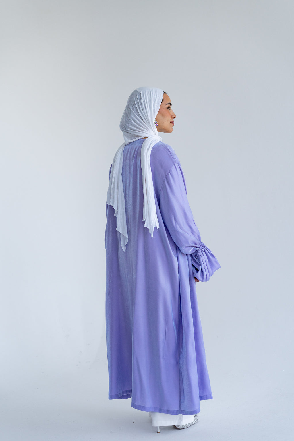 Layal shimmery kimono in Lavender