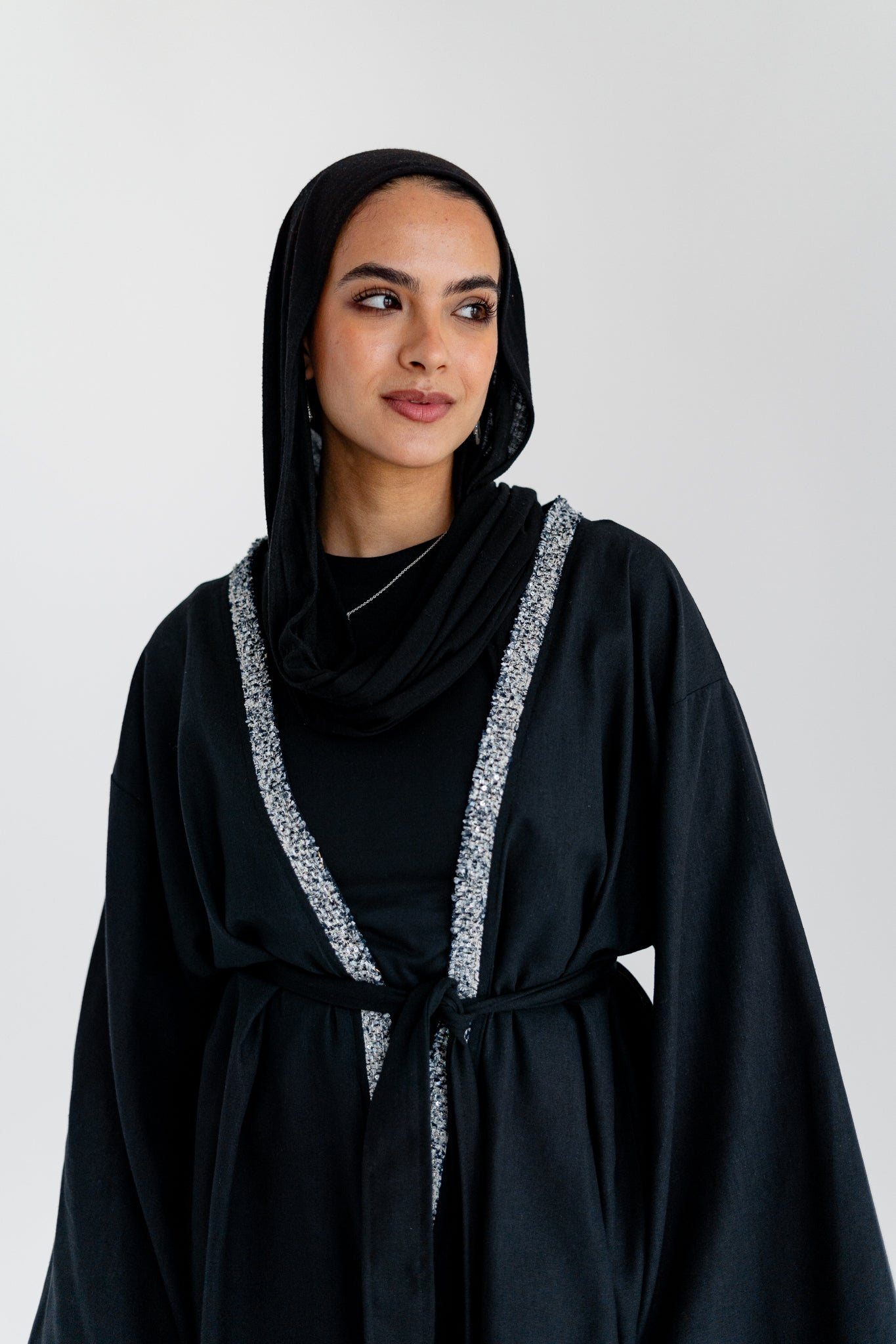 ALIRA Linen kimono in Black