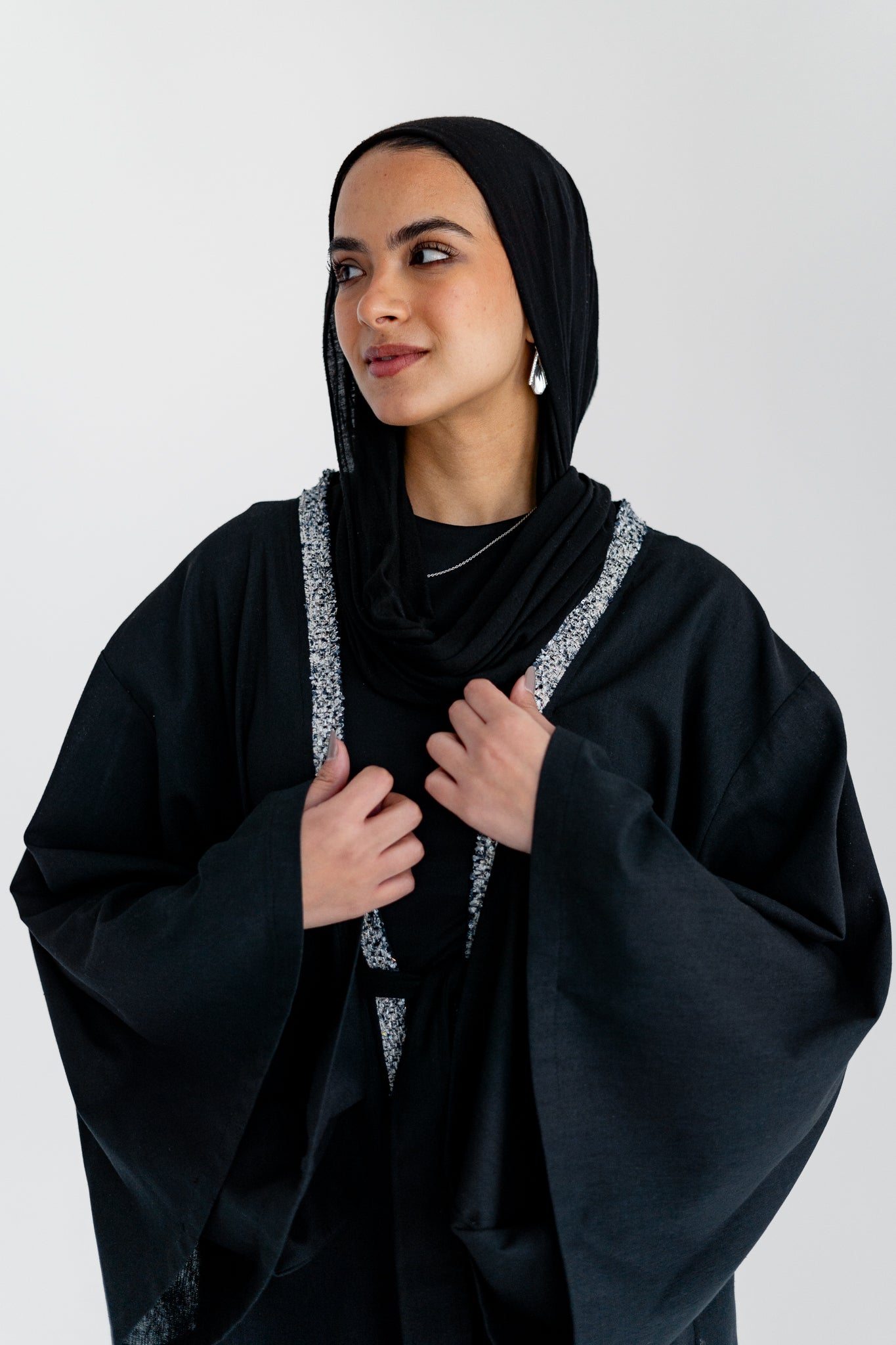 ALIRA Linen kimono in Black