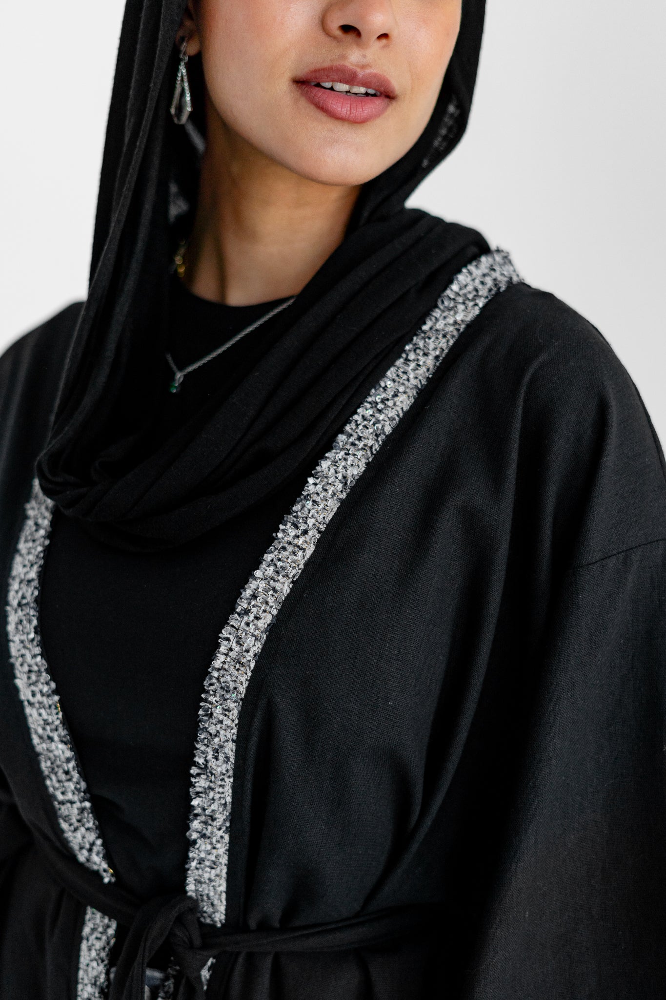 ALIRA Linen kimono in Black