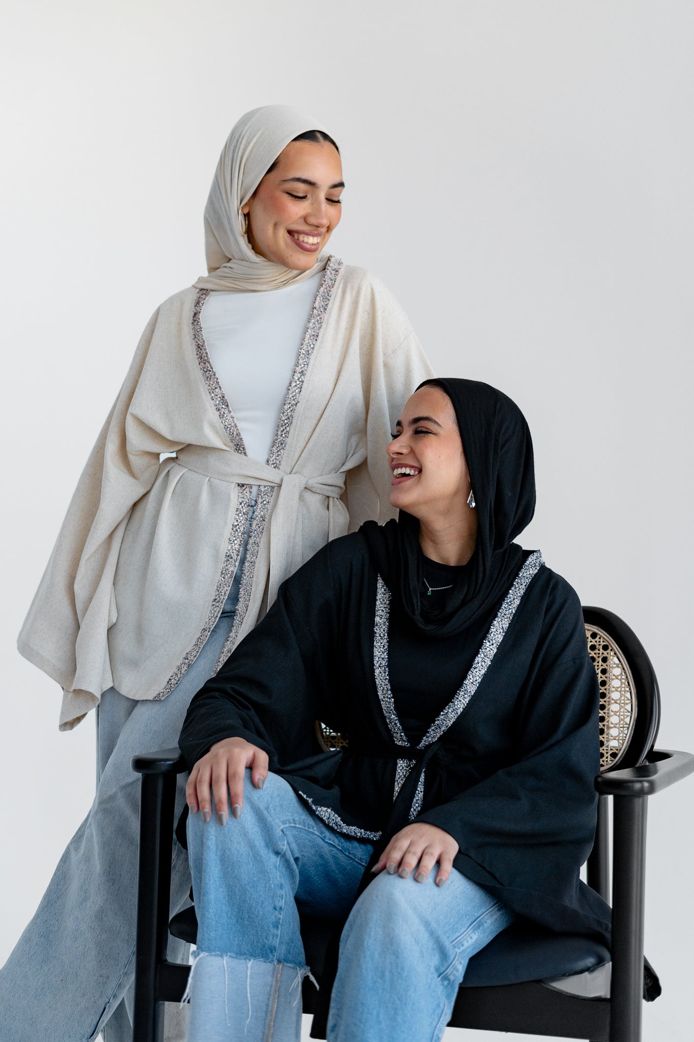 ALIRA Linen kimono in Black