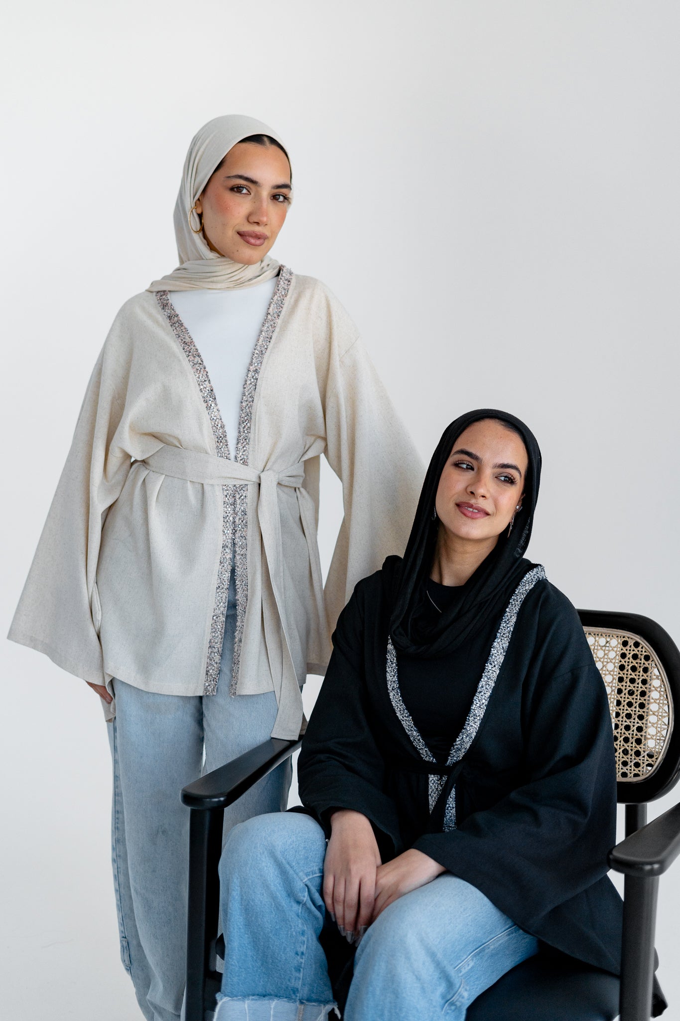 ALIRA Linen kimono in Black