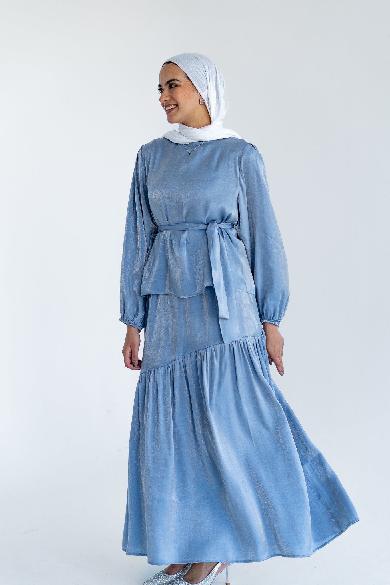 Isla Set in Silver Blue