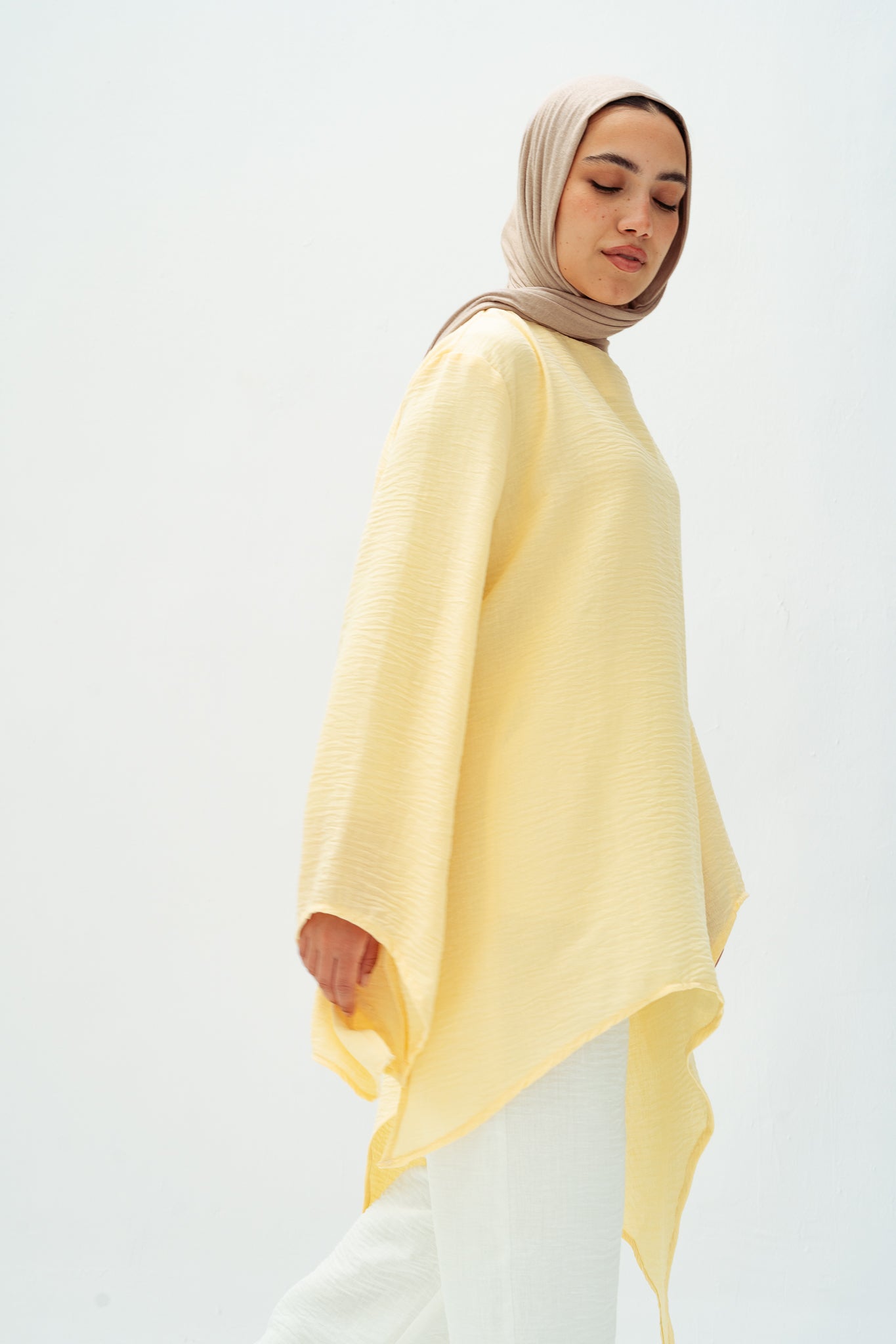 Ella asymmetric top in yellow