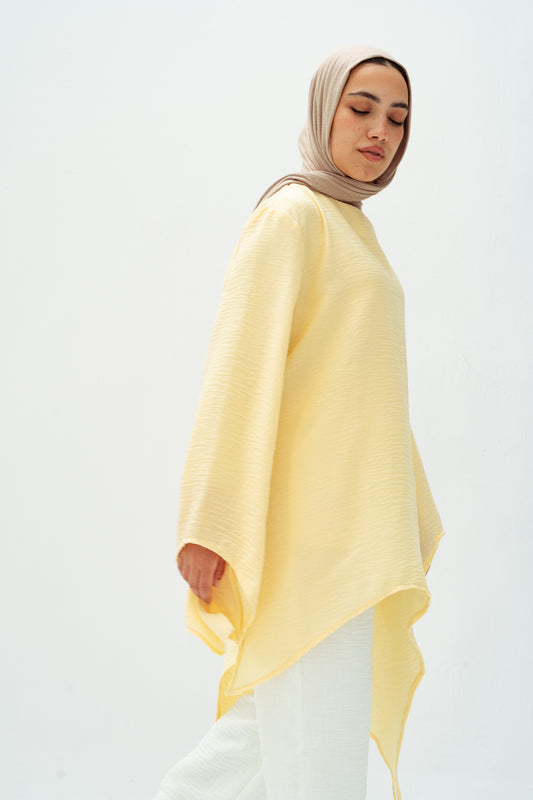 Ella asymmetric top in yellow