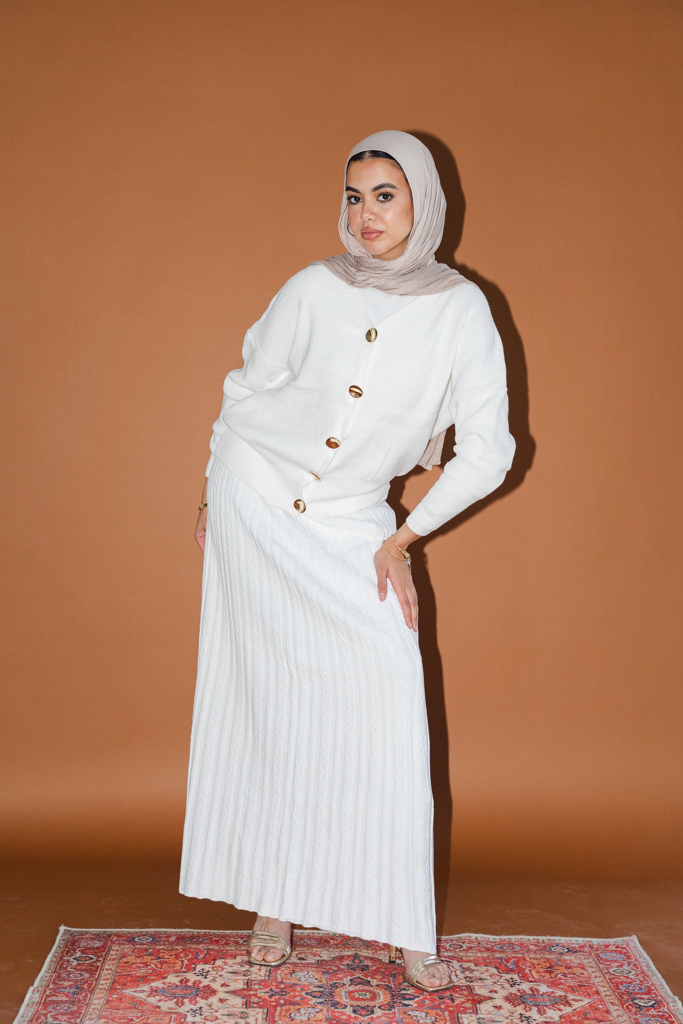 Soft Braids Skirt in White