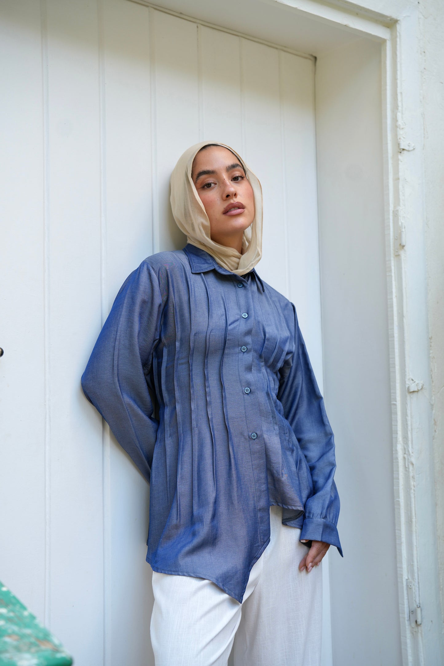 Dreamy Folds Shirt in Indigo