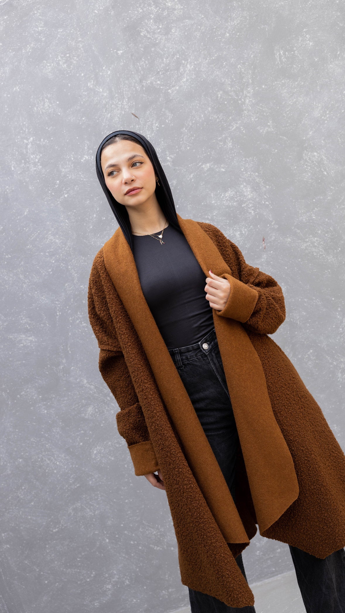 Cuddle up coat in Brown