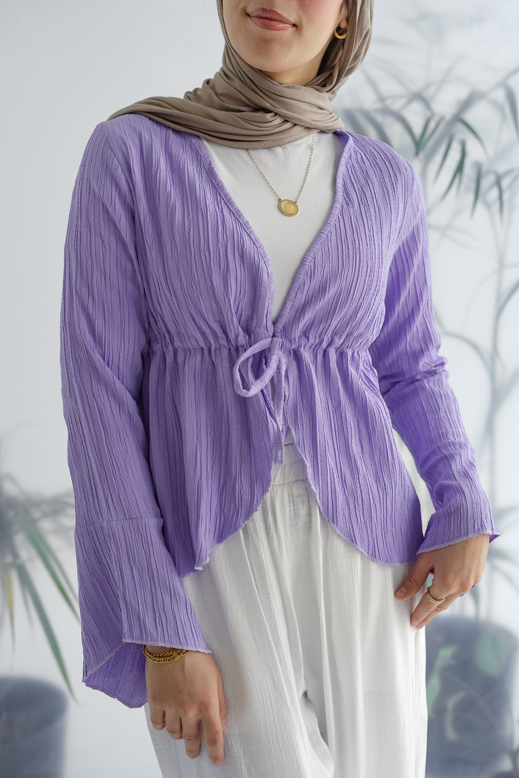 Short celine top in lilac