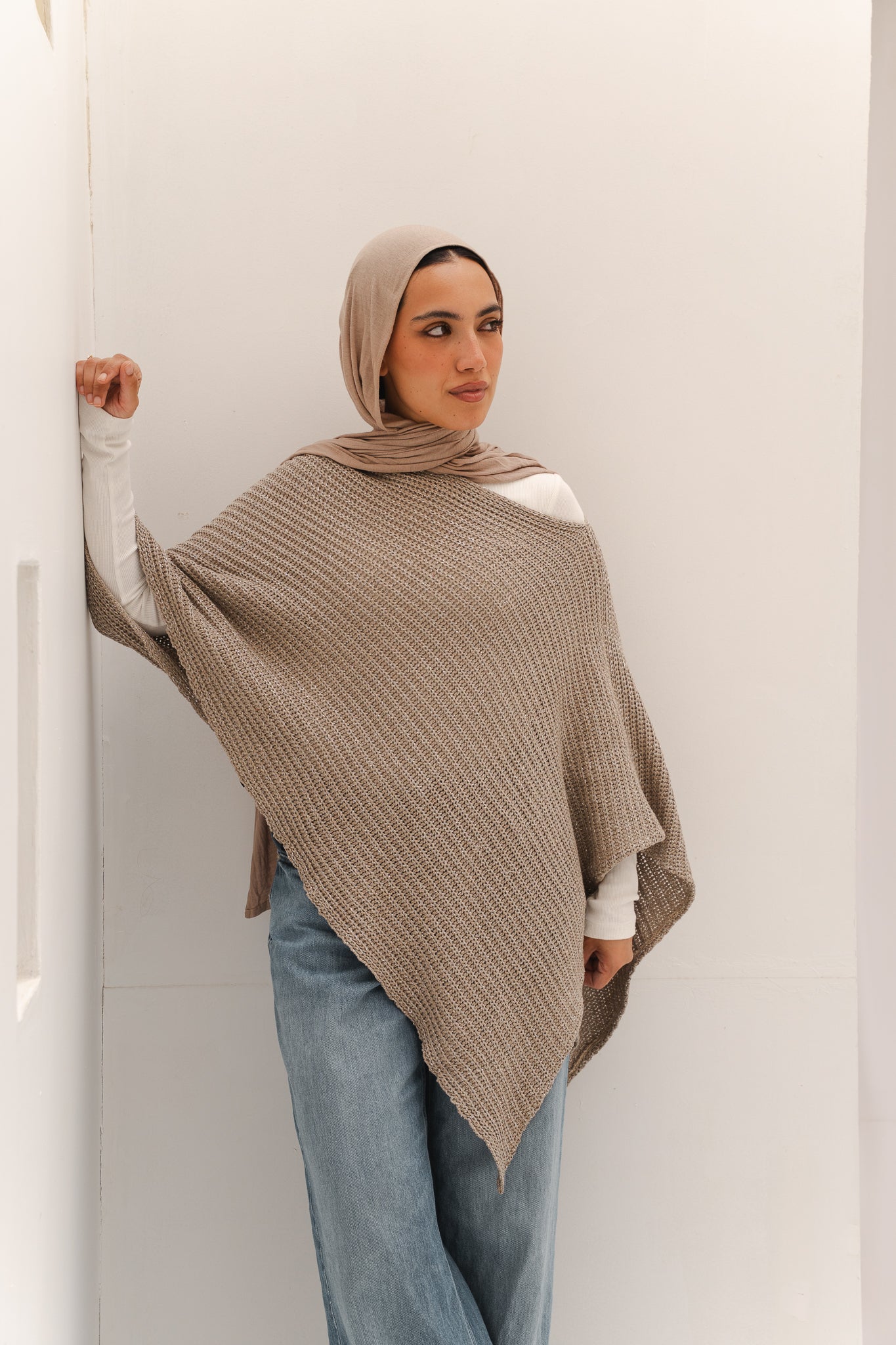 Lumira Cape Top in Shimmer Cafe