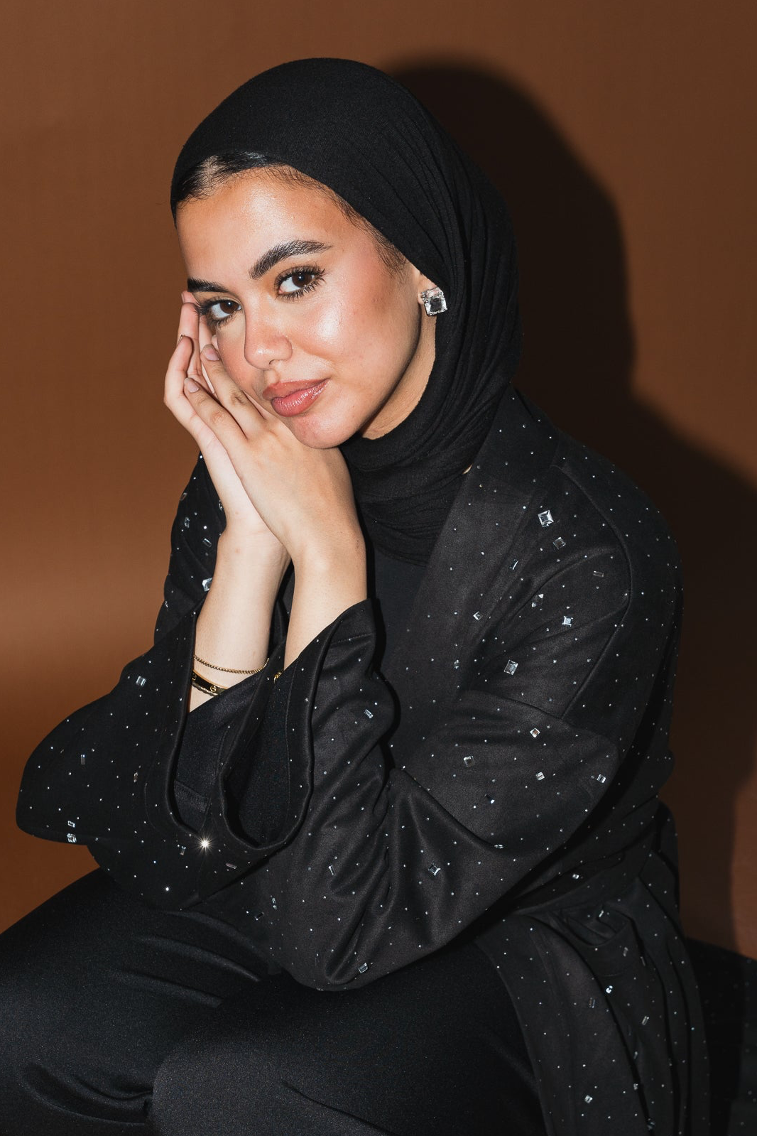 Milky way Stone Kaftan in Black - LIMITED EDITION