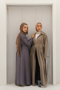 Golden Wave Shirt Dress in Sage