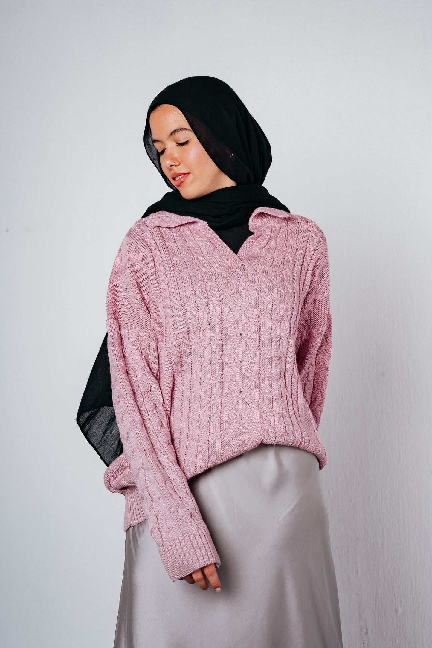 Knit Heaven Pullover in Rose