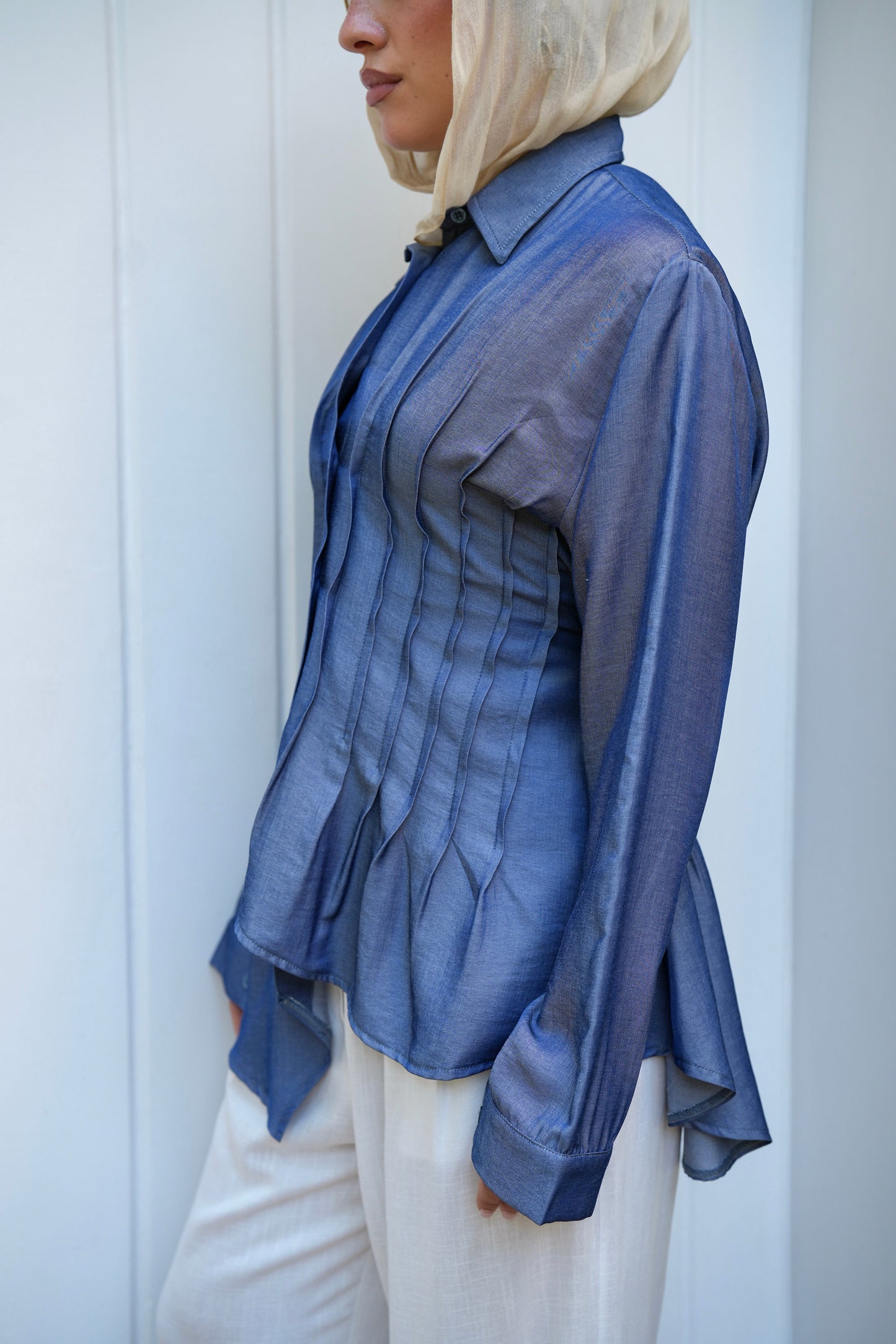 Dreamy Folds Shirt in Indigo