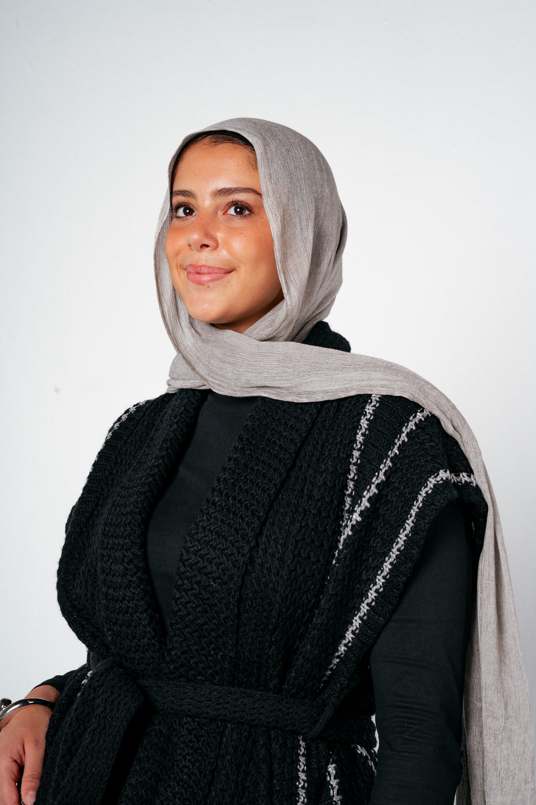 Silver Threads Knit Vest in Black