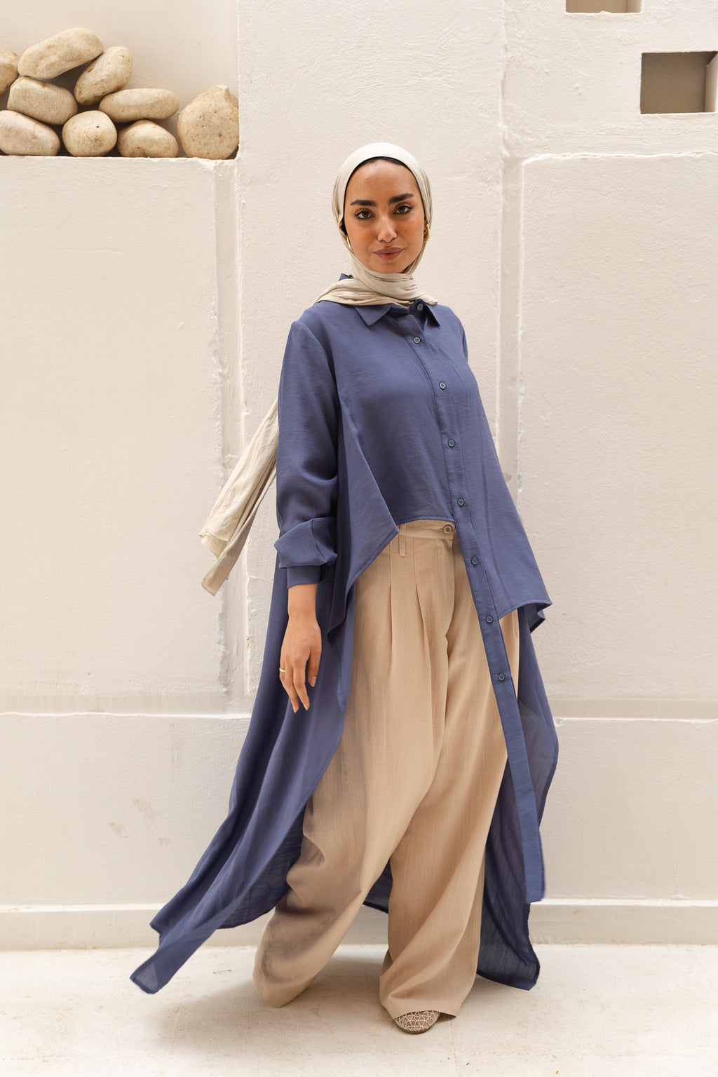 All Around Asymmetric Top in Blue