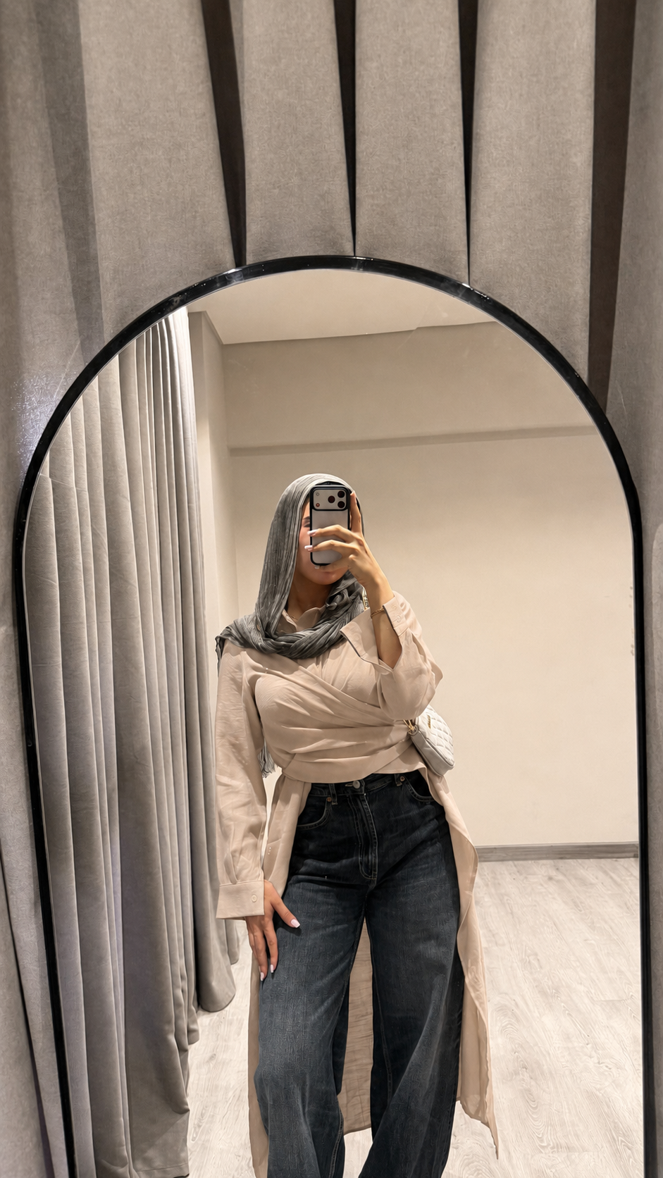 All Around Asymmetric Top in Beige