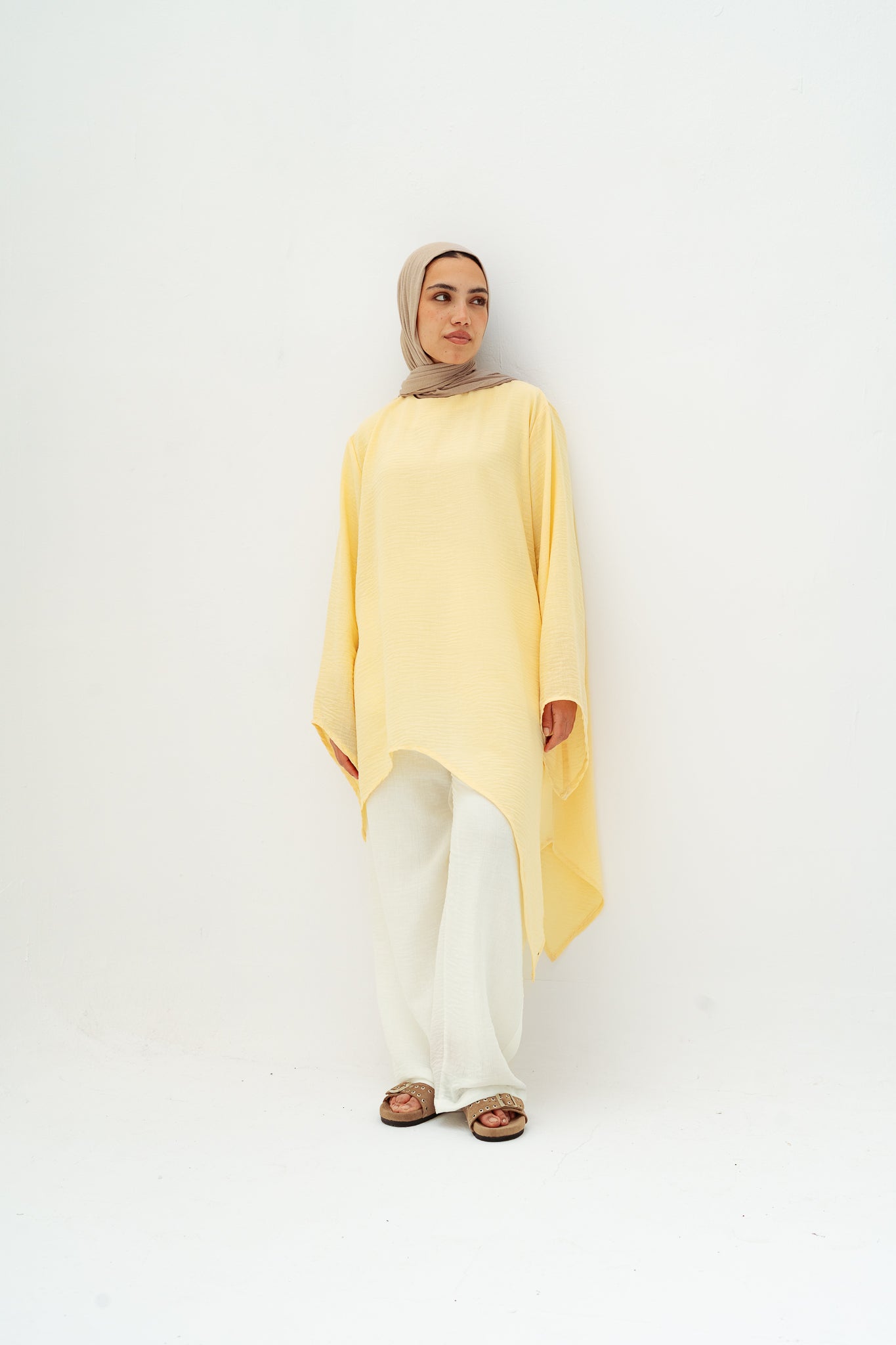 Ella asymmetric top in yellow