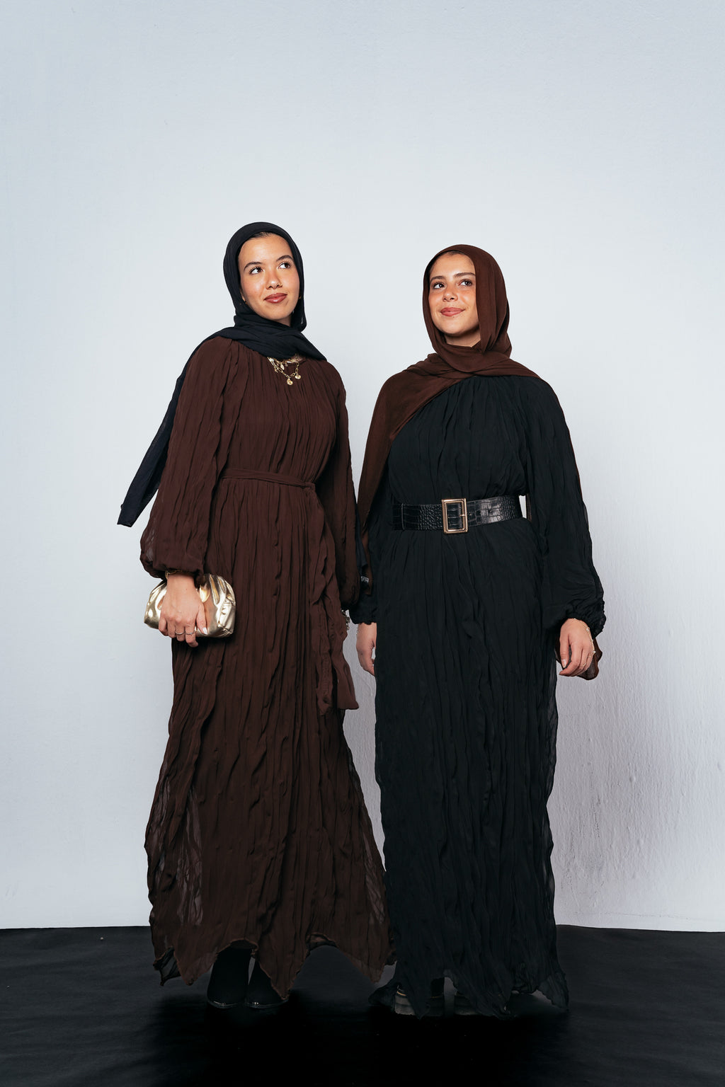 Nazly Crushed Dress in Black