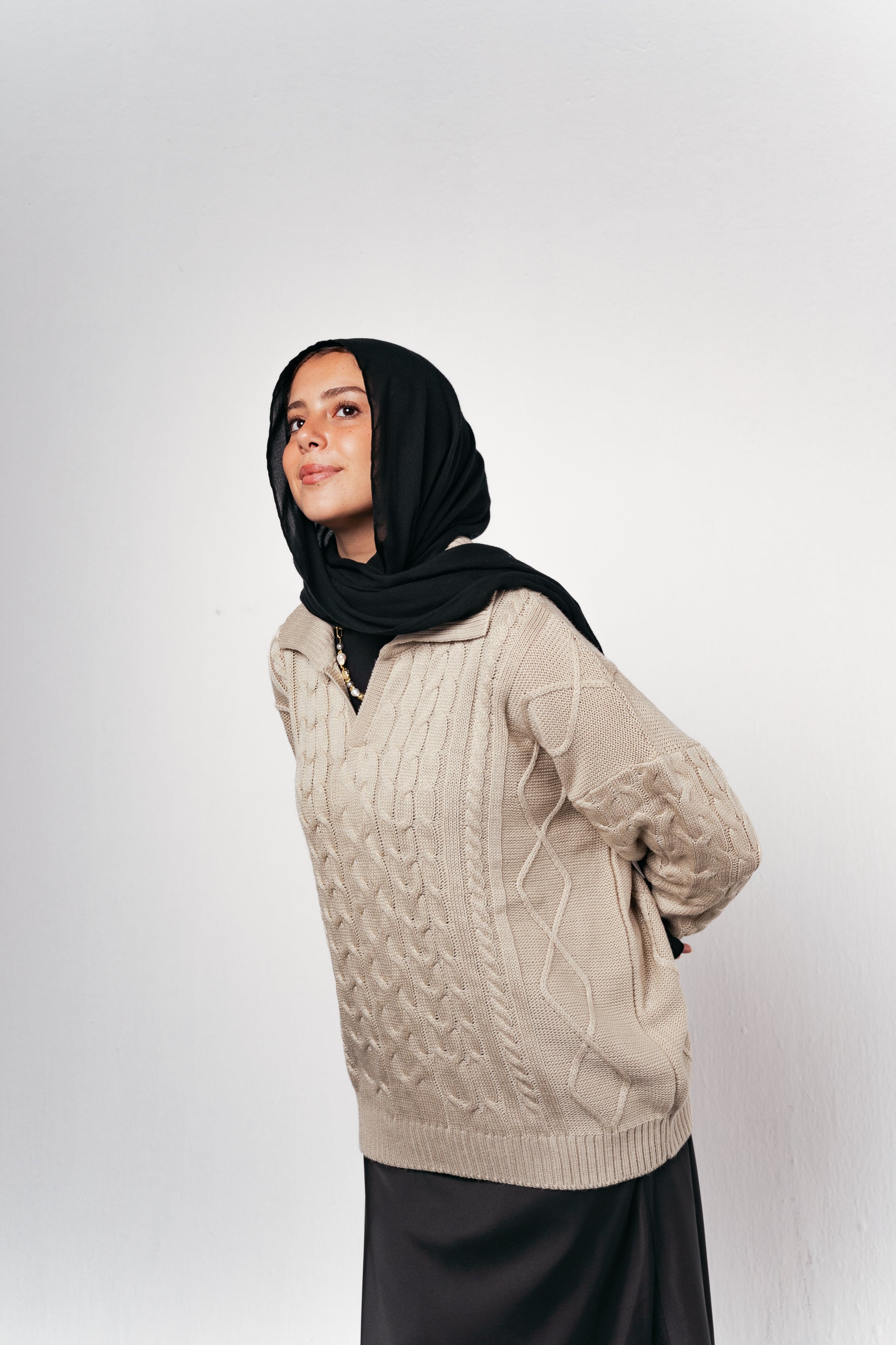 Knit Heaven Pullover in Beige