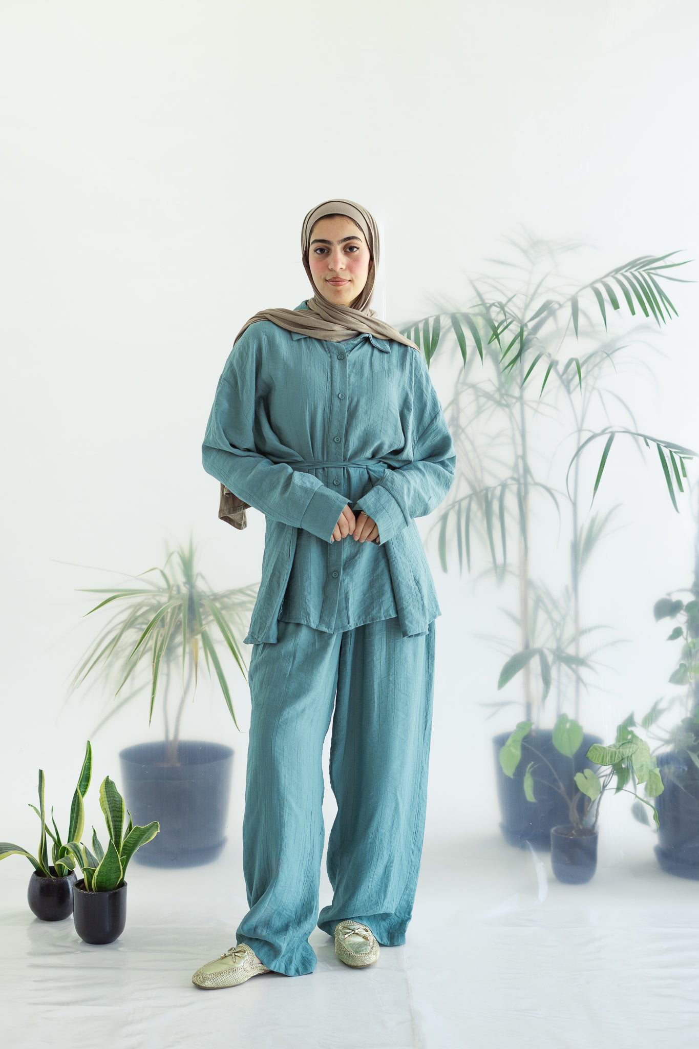 Eva set in soft teal