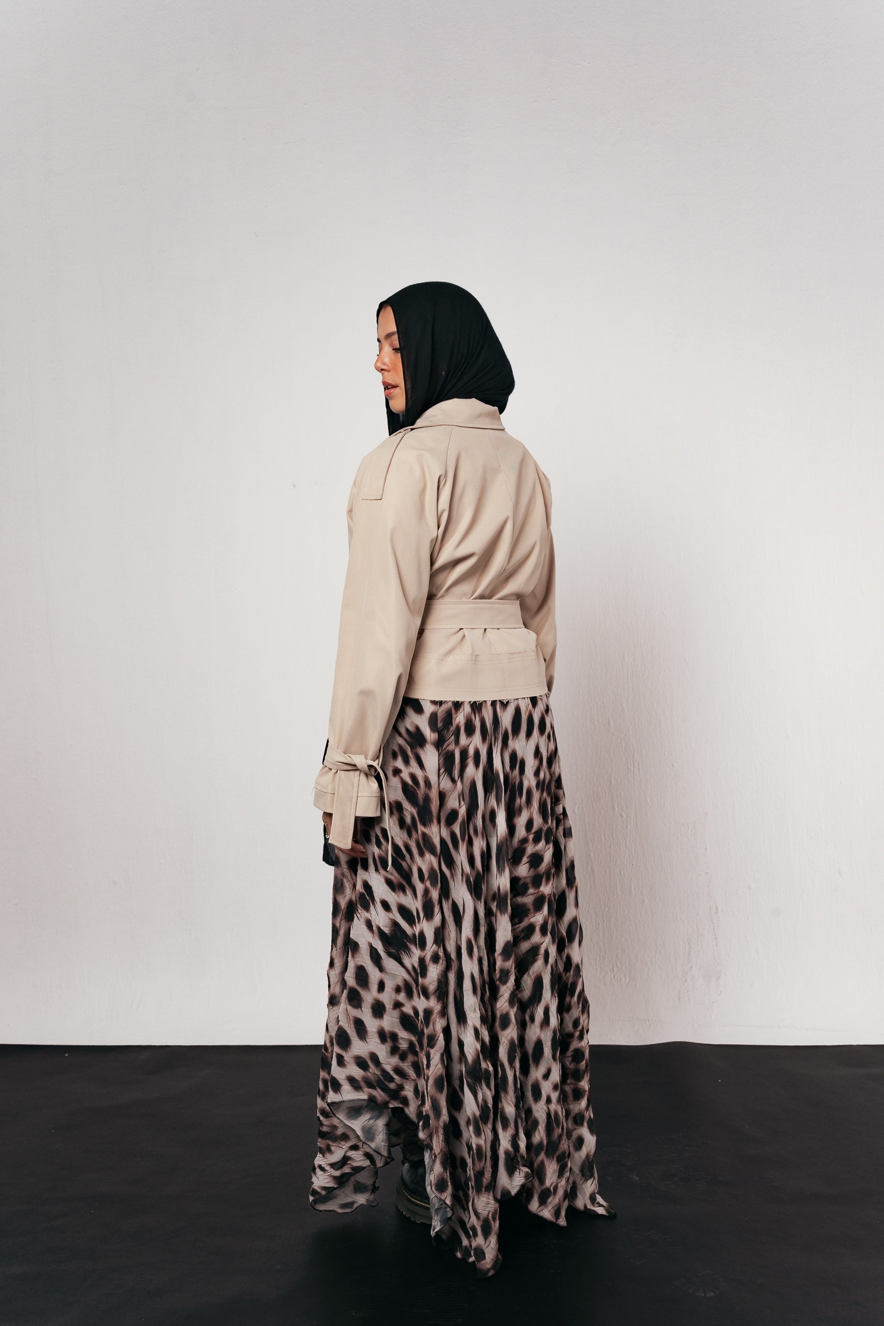 Dusky Dots Crushed Skirt