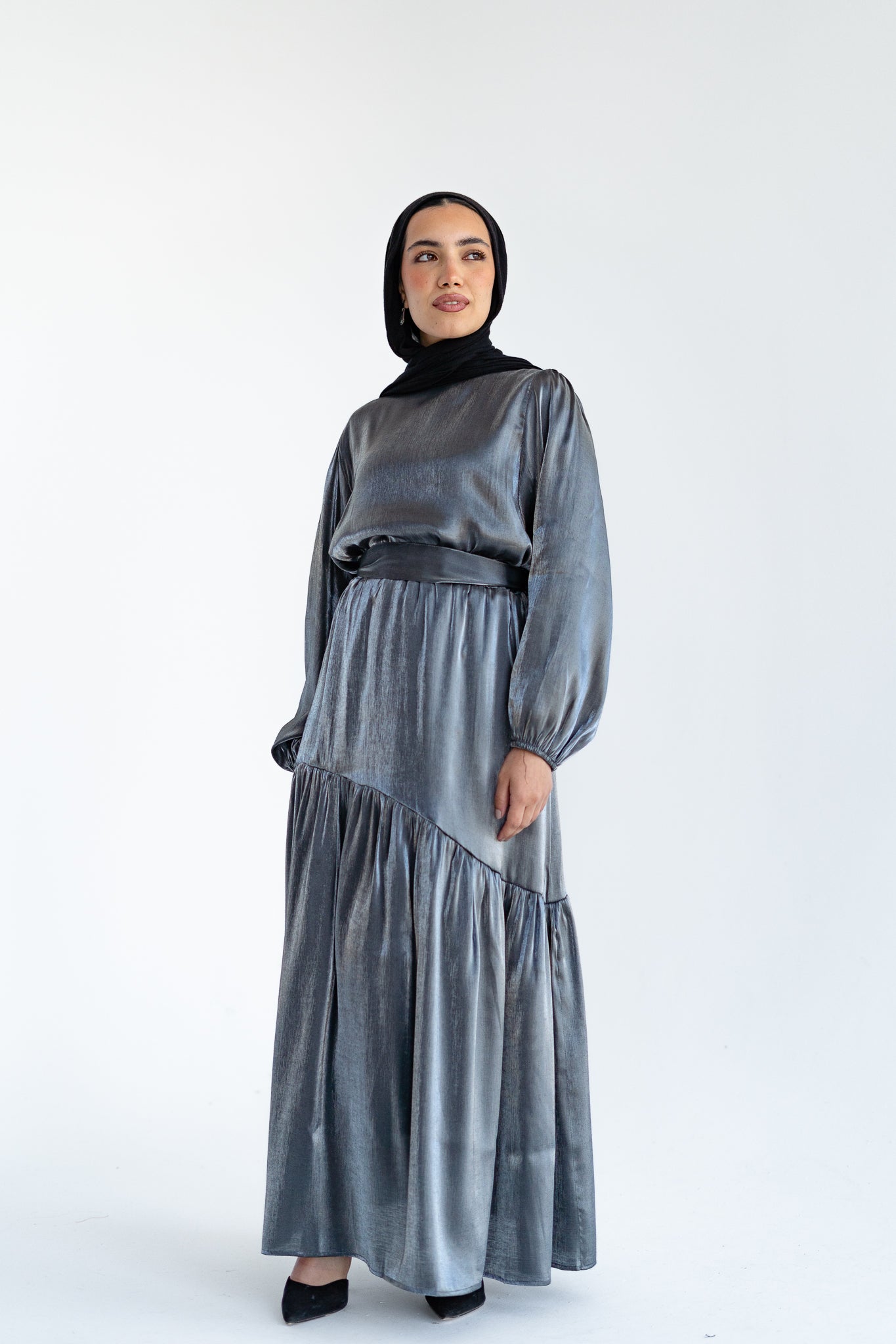 Isla Set in Metallic Silver