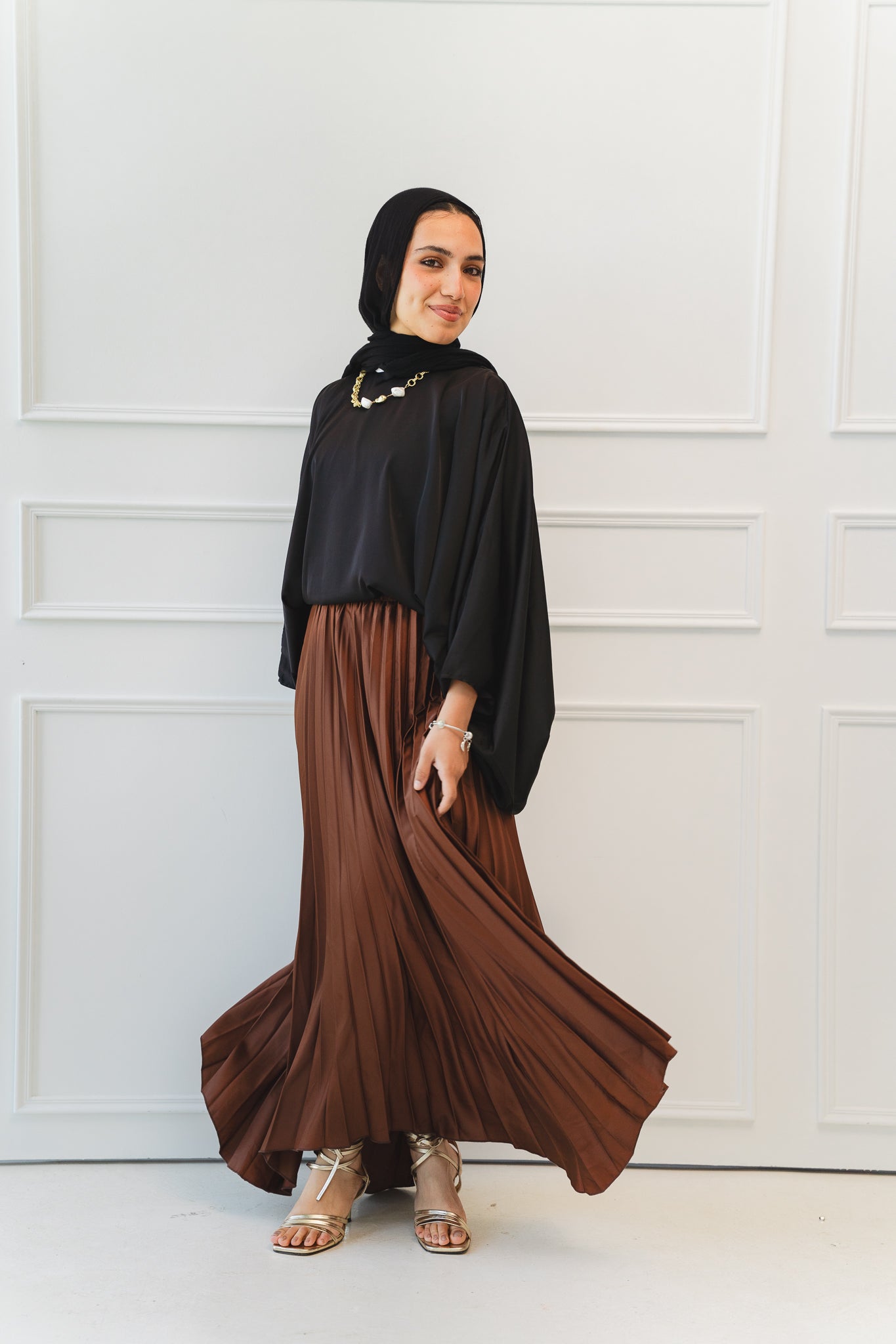 Ash Asymmetrical Skirt in Brown