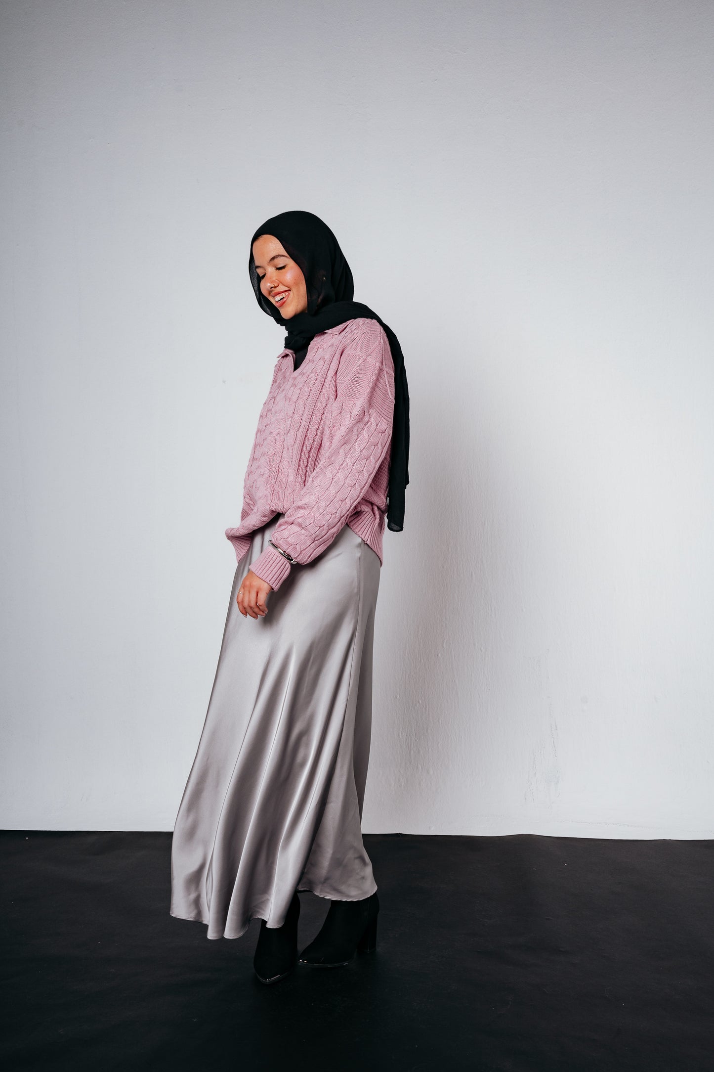 Knit Heaven Pullover in Rose