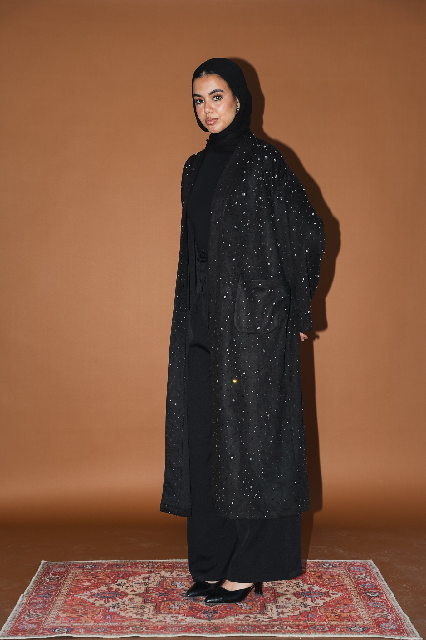 Milky way Stone Kaftan in Black - LIMITED EDITION