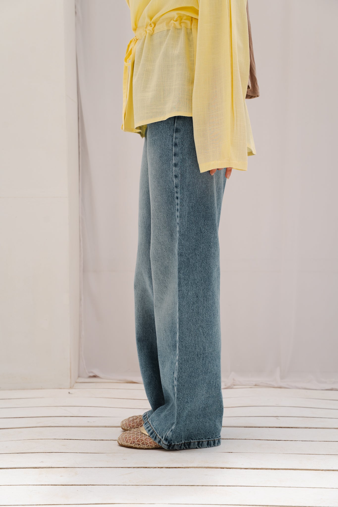 Daily Fit Denim Pants in Mid Blue