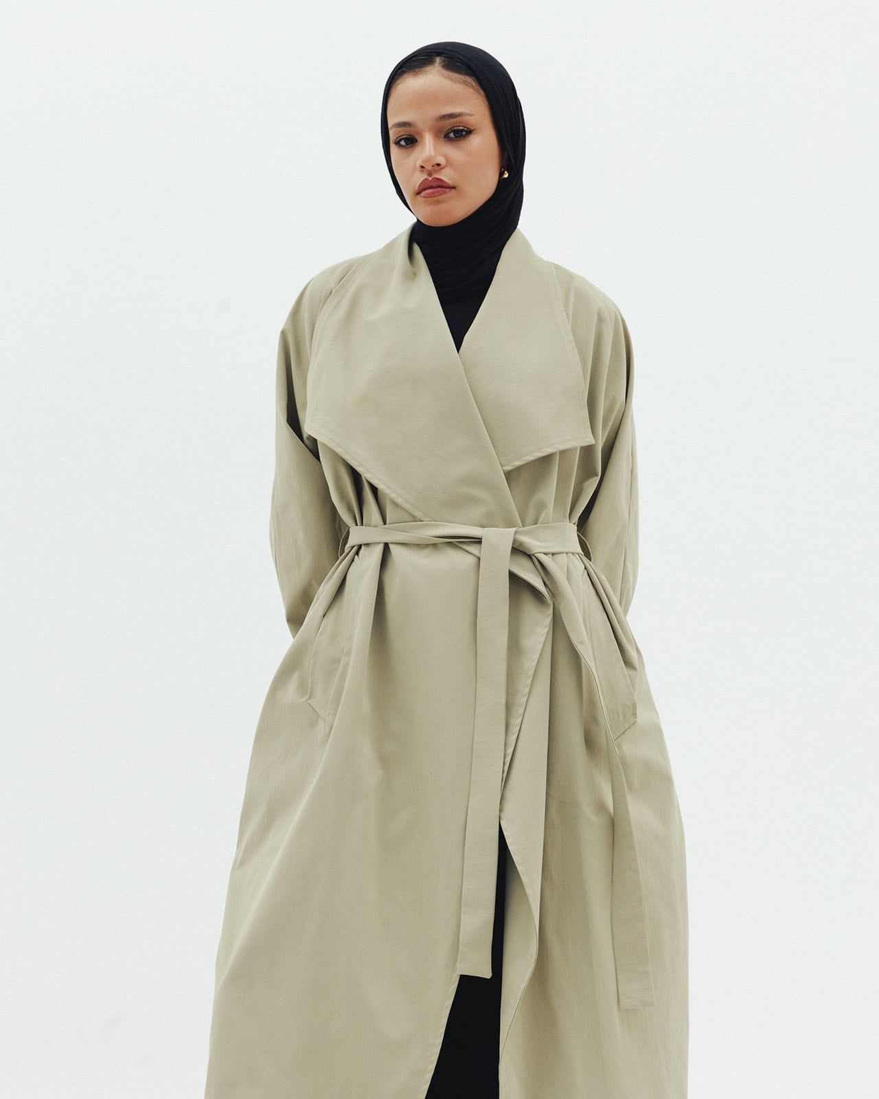 The Timeless Trench Coat in Light Olive