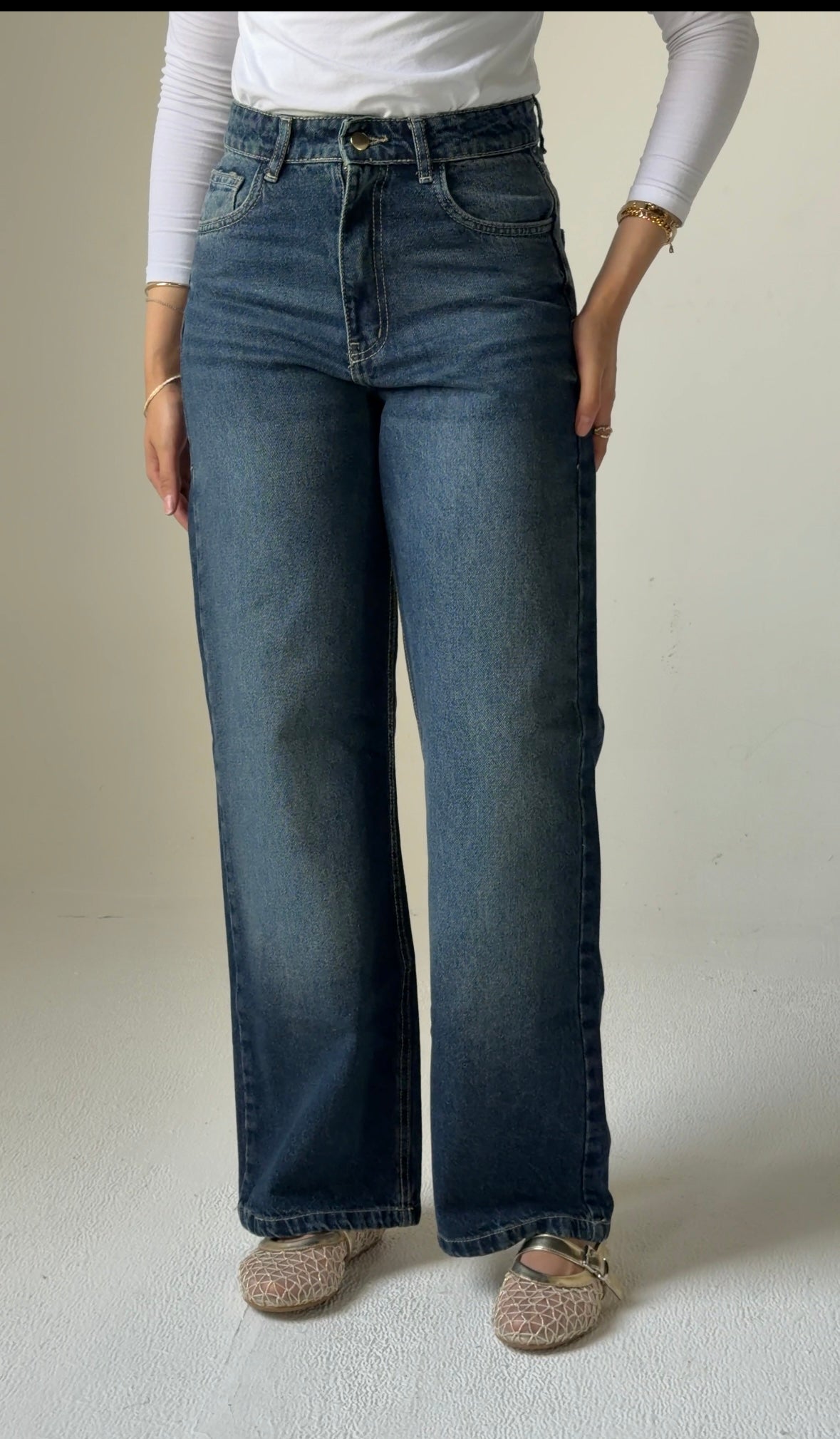 Daily Fit Denim Pants in Dark Blue