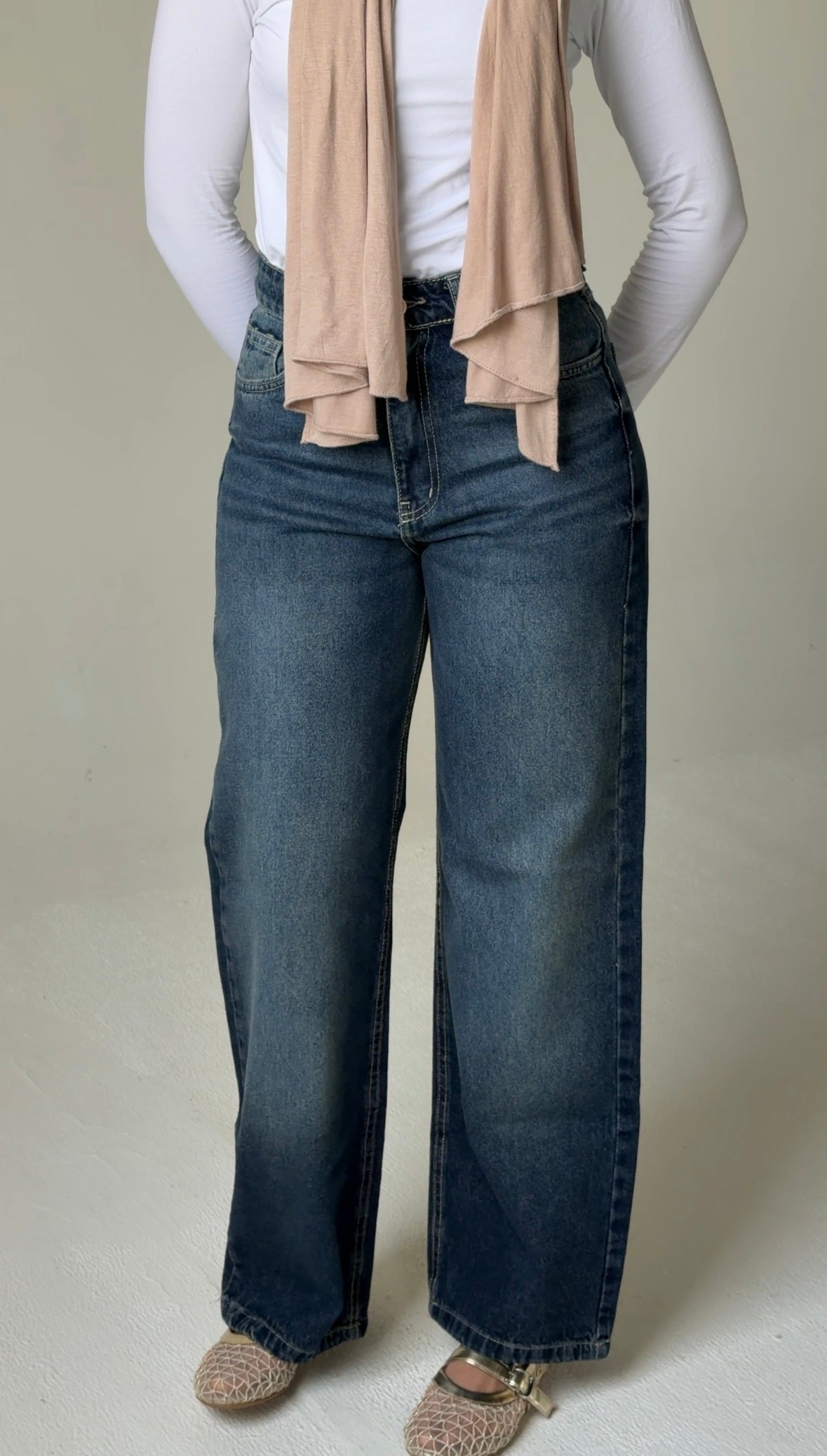 Daily Fit Denim Pants in Dark Blue