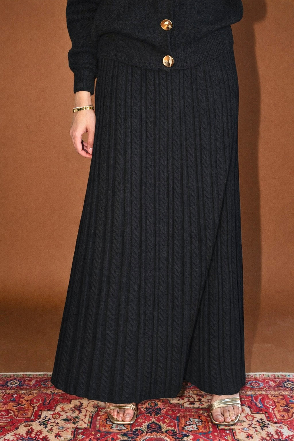 Soft Braids Skirt in Black