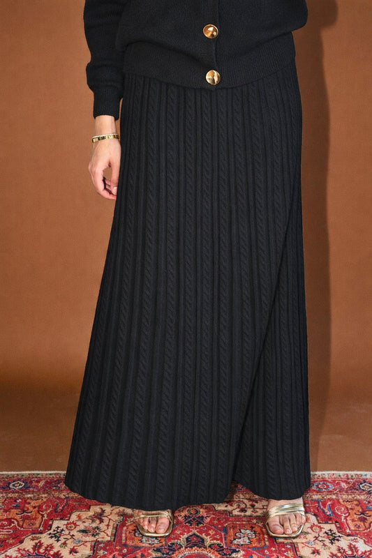 Soft Braids Skirt in Black