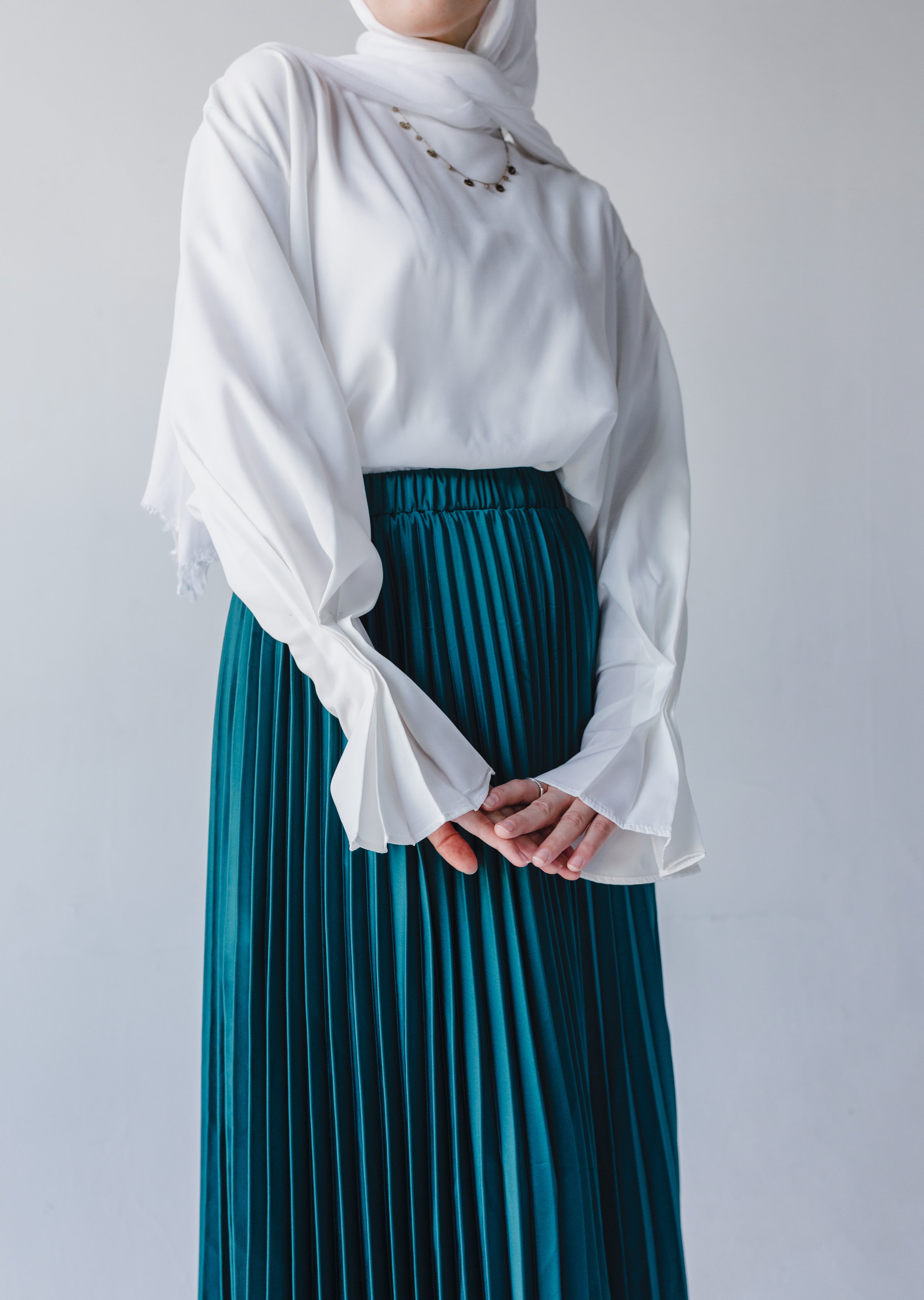 Ash Asymmetrical Skirt in Teal