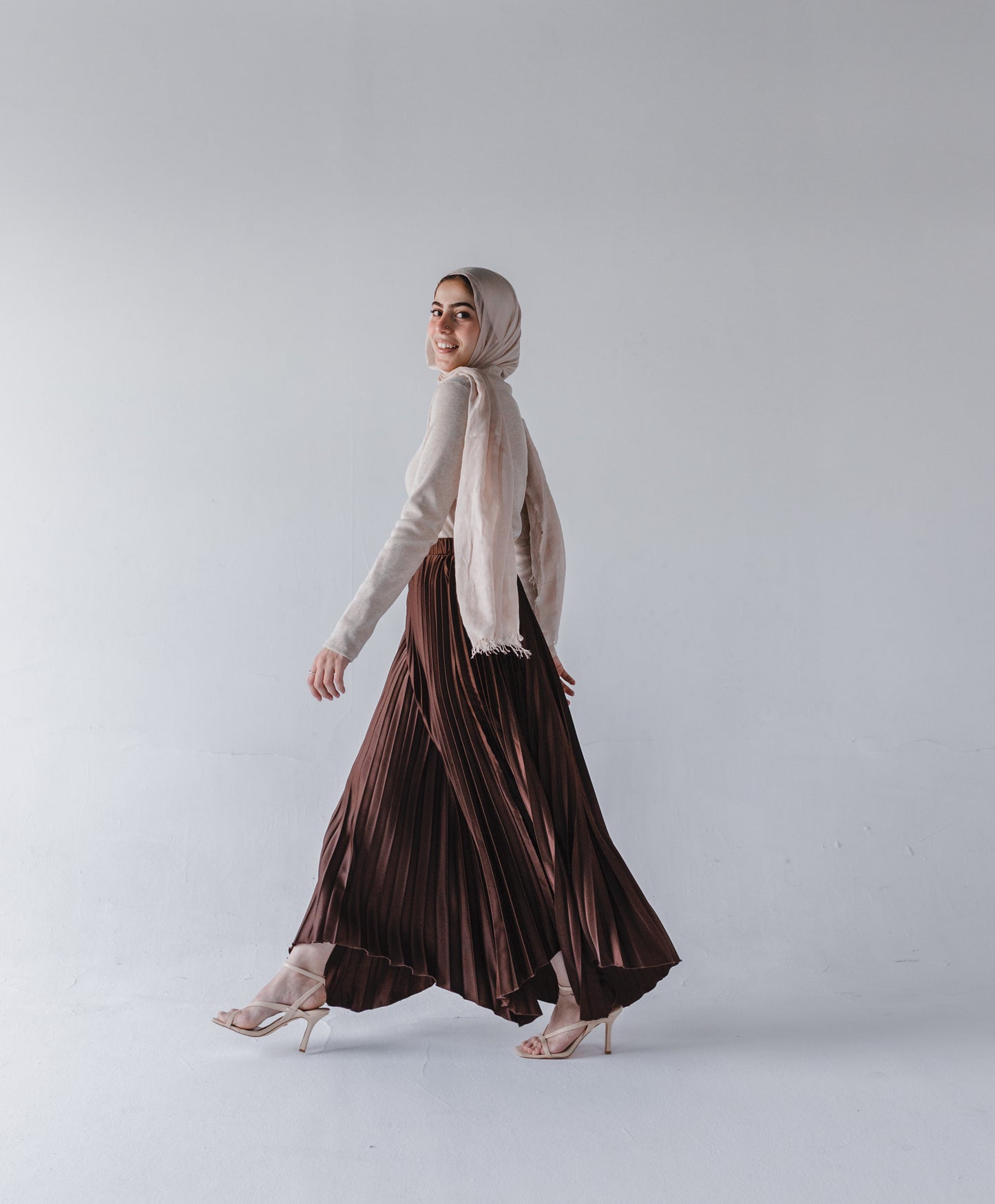 Ash skirt in Brown