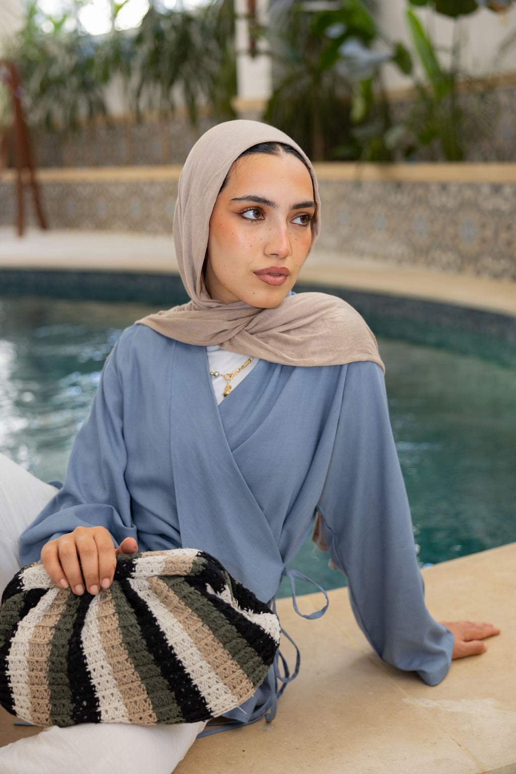 Neutral Woven Clutch