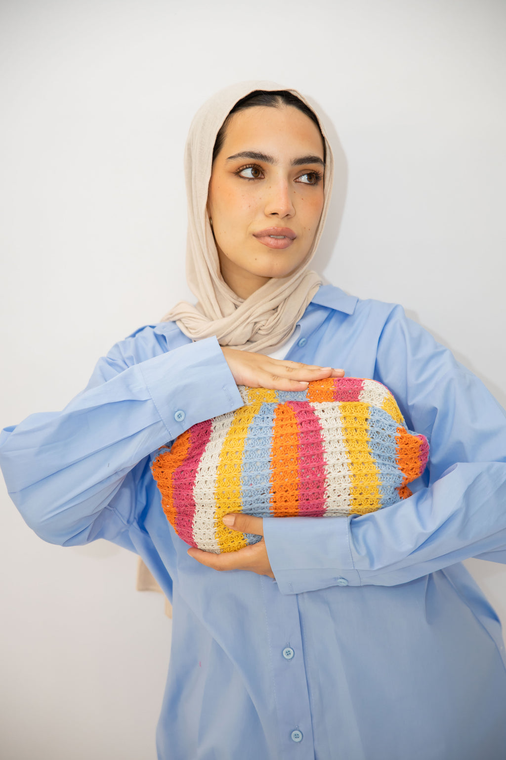 Daily Poplin shirt in baby blue