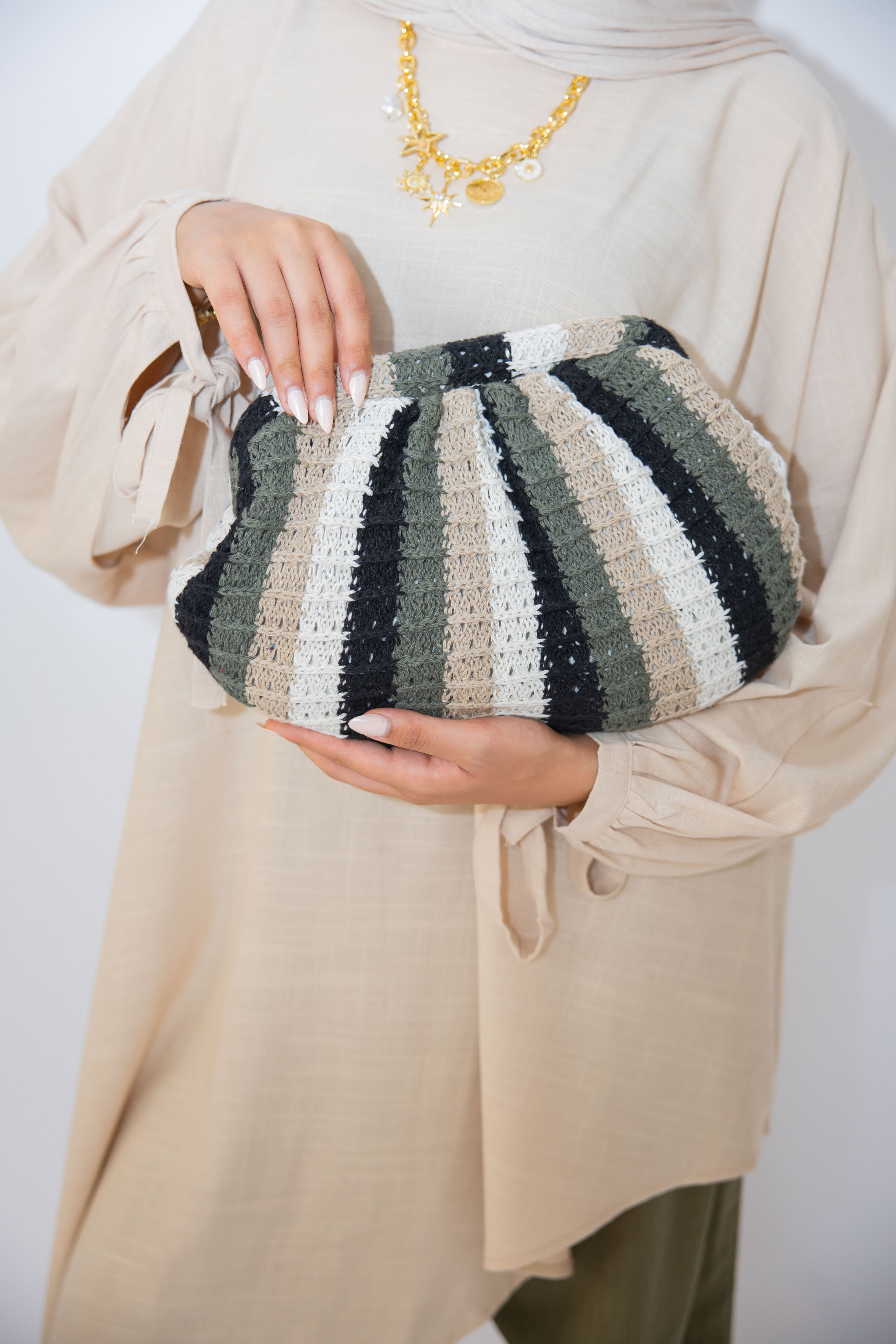 Asymmetric Linen Top in Beige