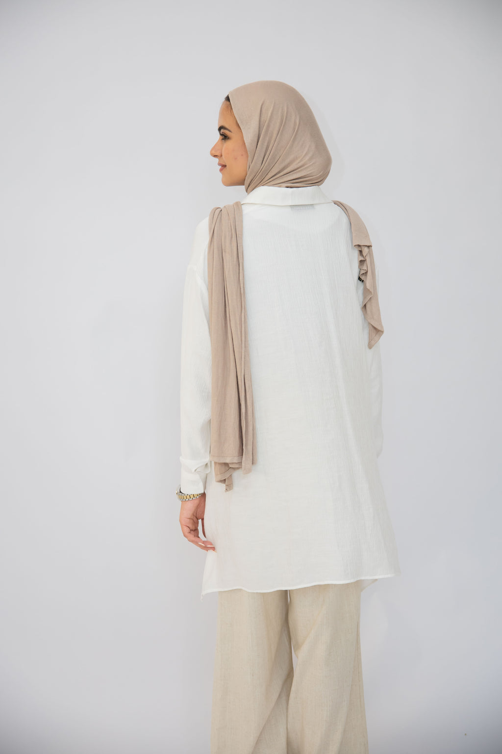 Pleat Lines top in White